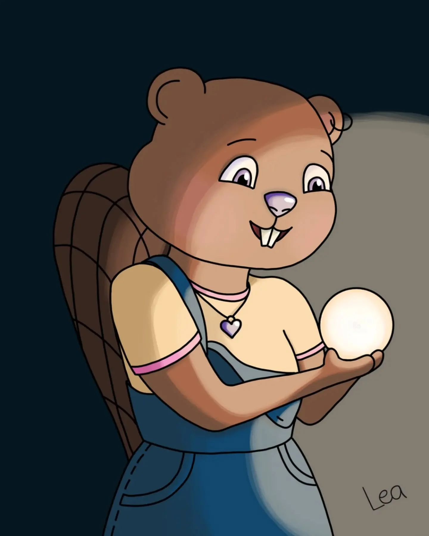 Was hat Ember da nur gefunden? 

#biberm&auml;dchen #digitalillustration #charakterdesign #cartoonstyle #lichtundschatten
