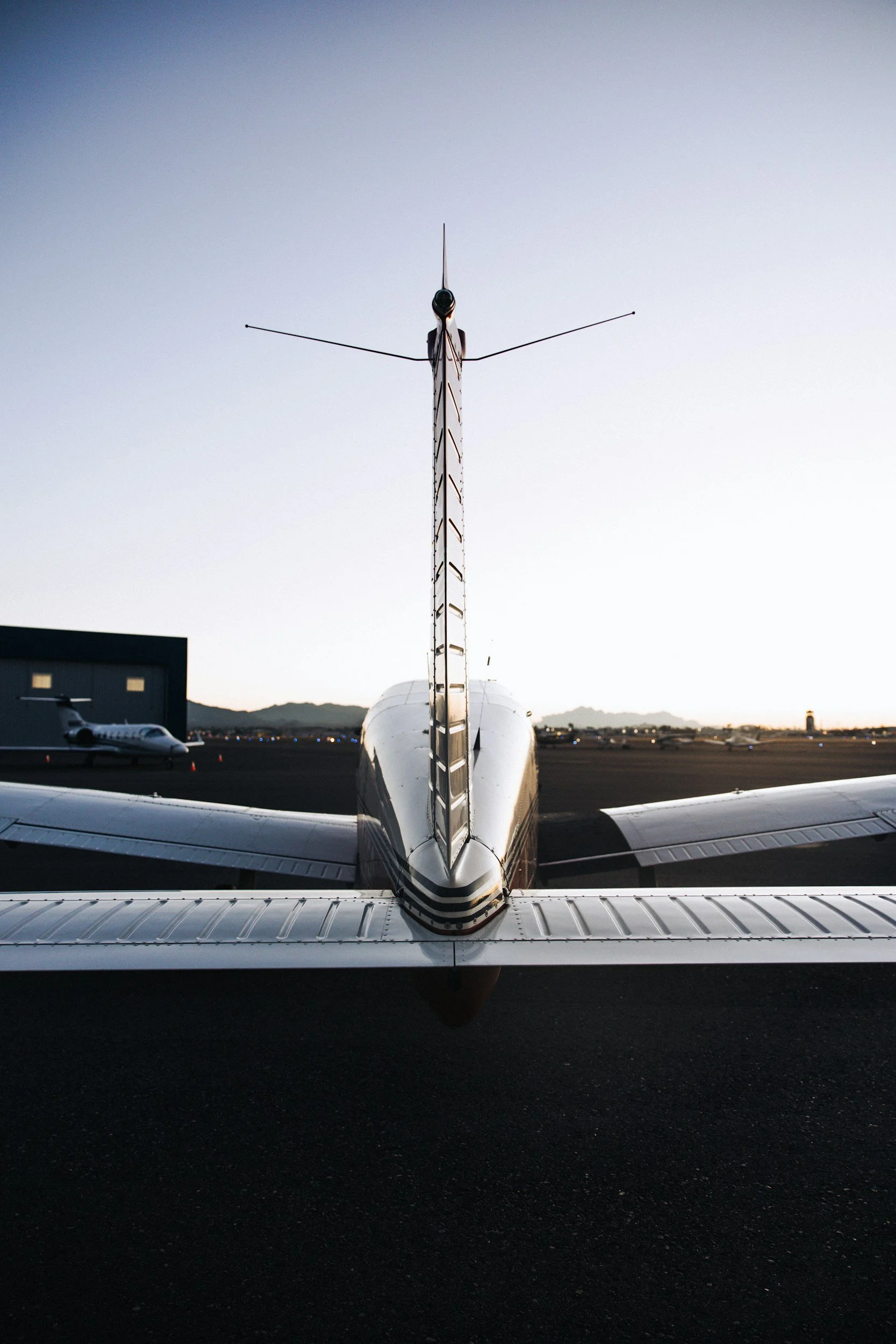Piper Cherokee on the ramp, general aviation training with CSRA Flight Coach in Augusta