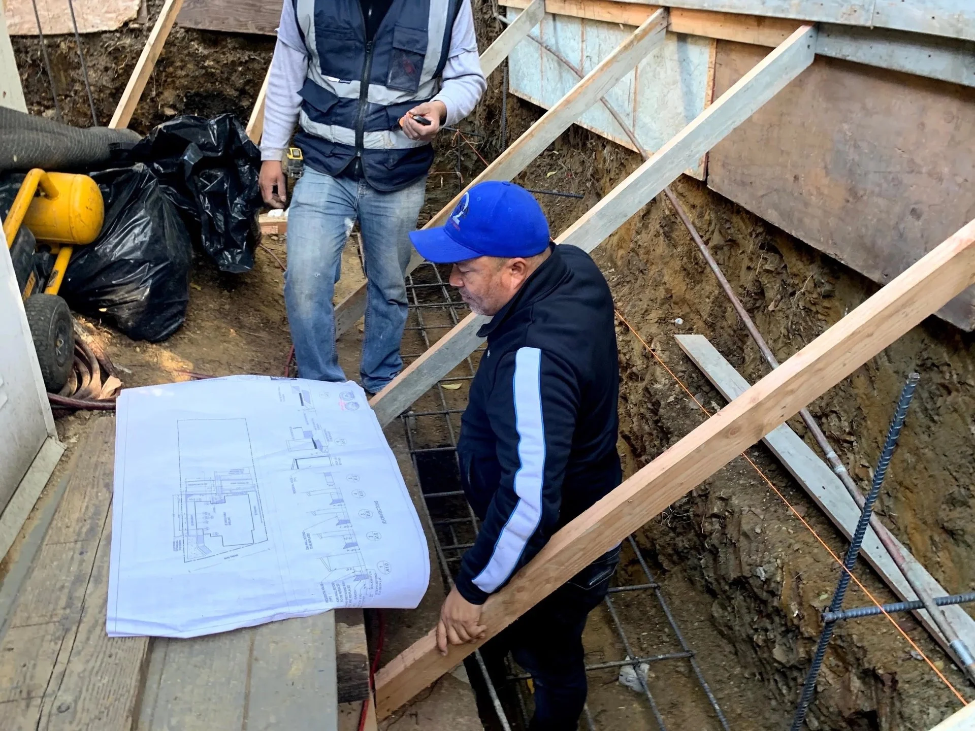Marlon planning out new house construction