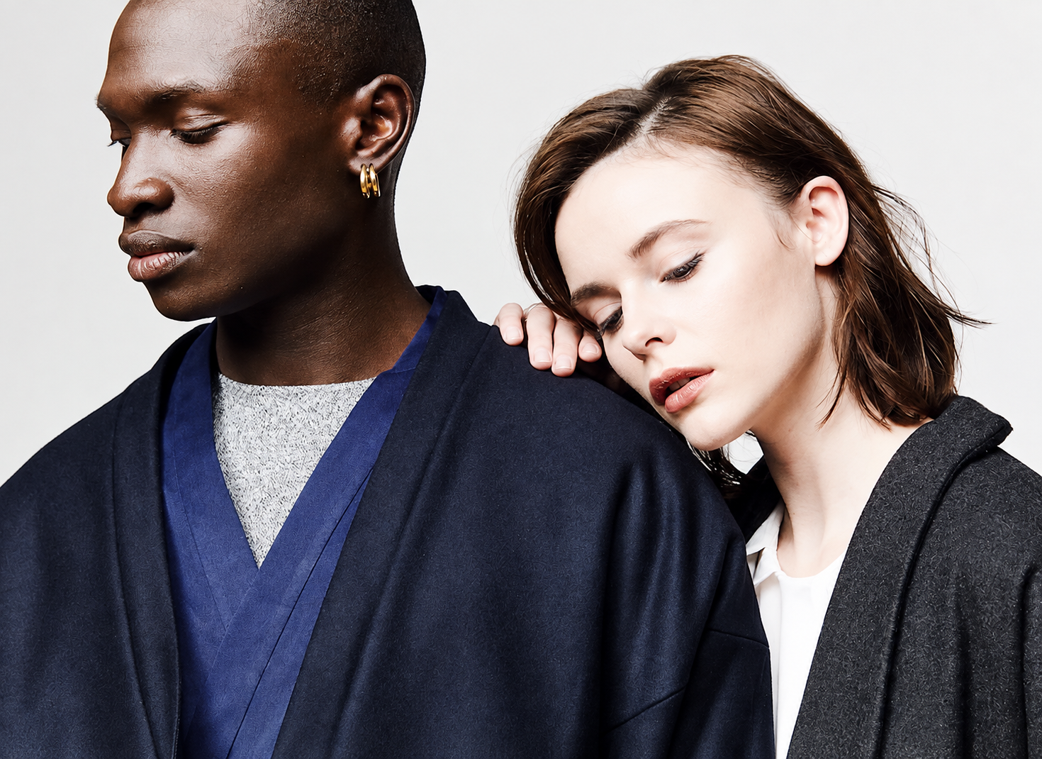 Joelle & Jeremy — Portrait éditorial de deux mannequins réalisé pour développer l’univers visuel de la marque.