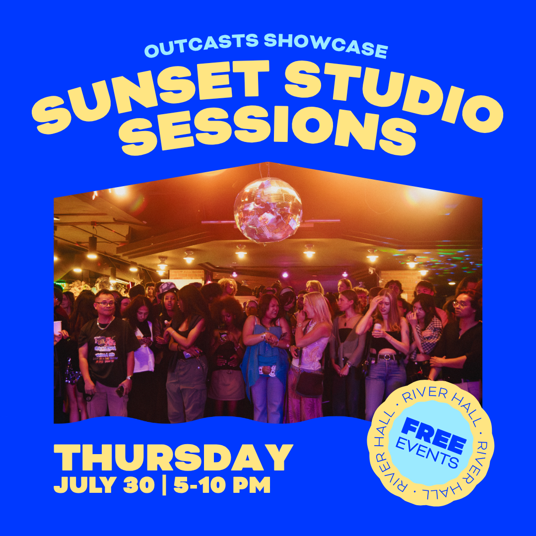 Enjoy live music from Fredy.Club and Cedrics Basement, explore Pearl Ita's live painting & art gallery, free art workshops!  OUTCASTS SHOWCASE: SUNSET STUDIO SESSIONS