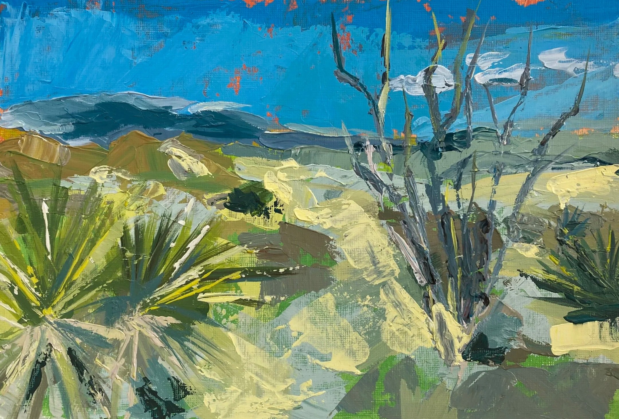 Big Bend, acrylic on paper, 8x10". 2022. 