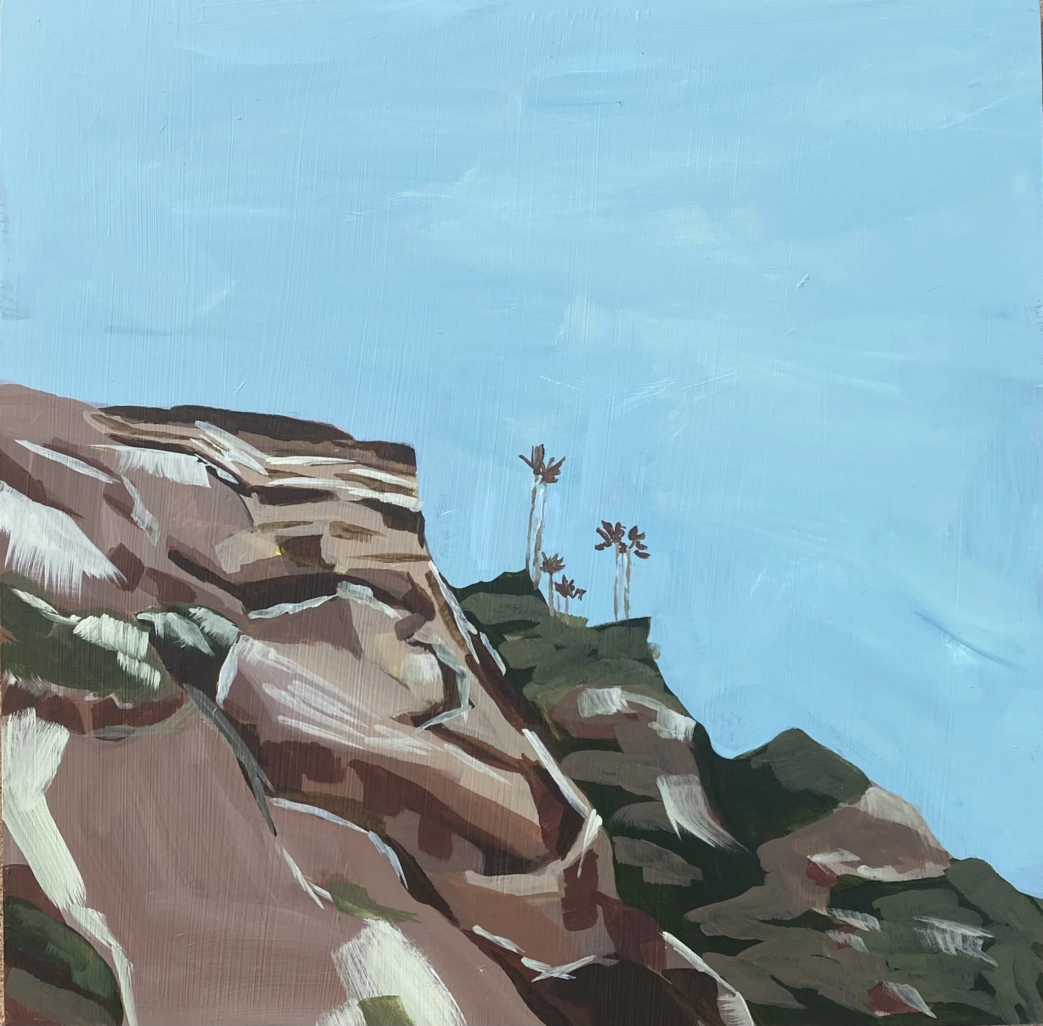 La Jolla, acrylic on cradled wood, 8x8". 2023. 