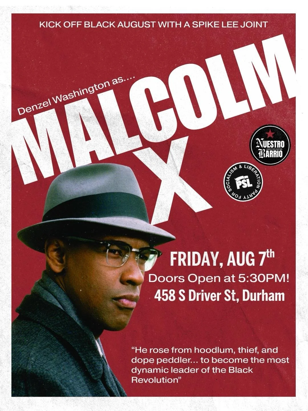 Malcolm X Film Screening