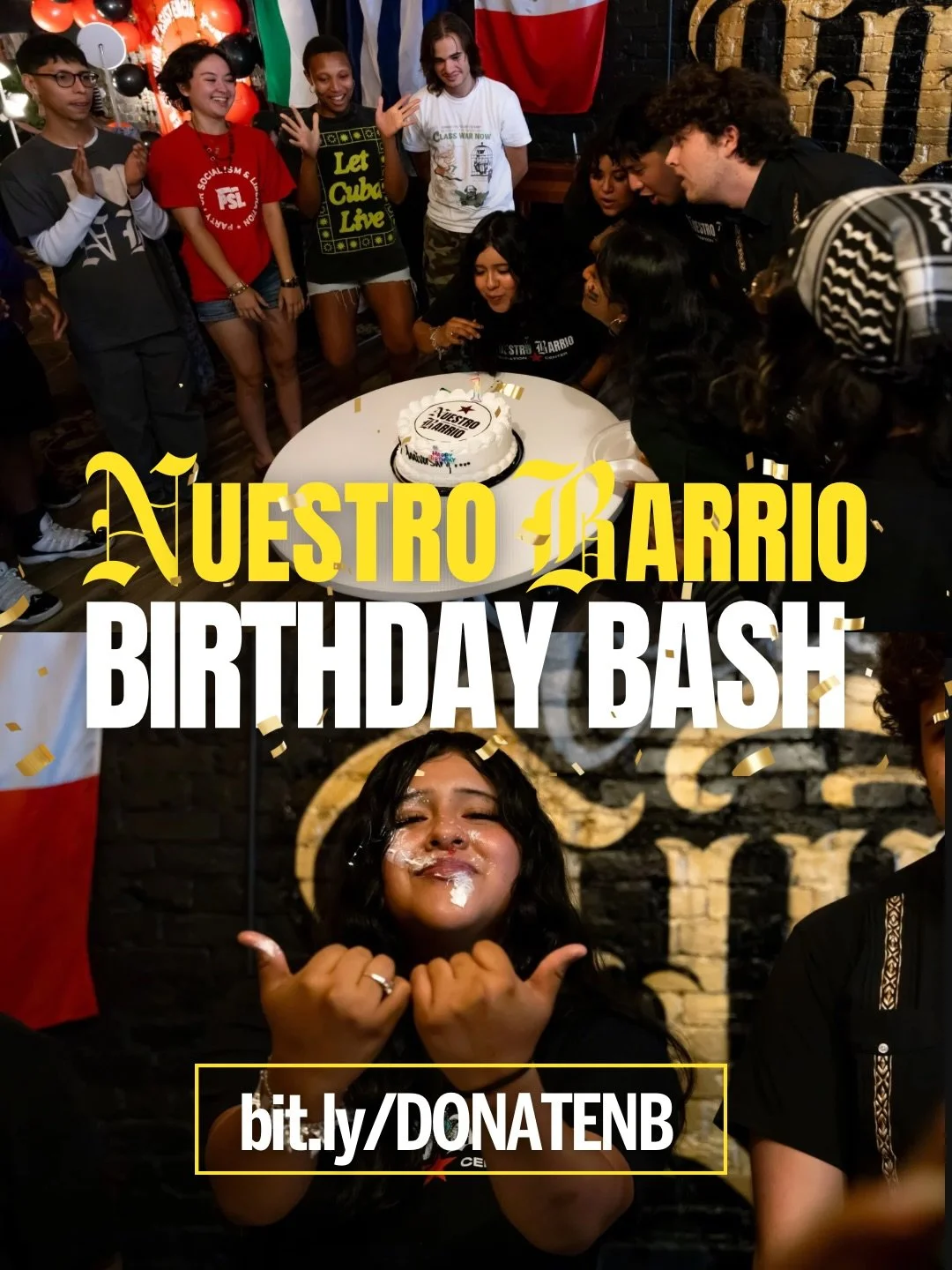 Happy Birthday Nuestro Barrio🎉👏🎊🍾

For a year, Nuestro Barrio has served as a socialist hub for education, organizing, and culture.

Yesterday, dozens of community members joined us in celebrating our birthday bash with incredible music, performa