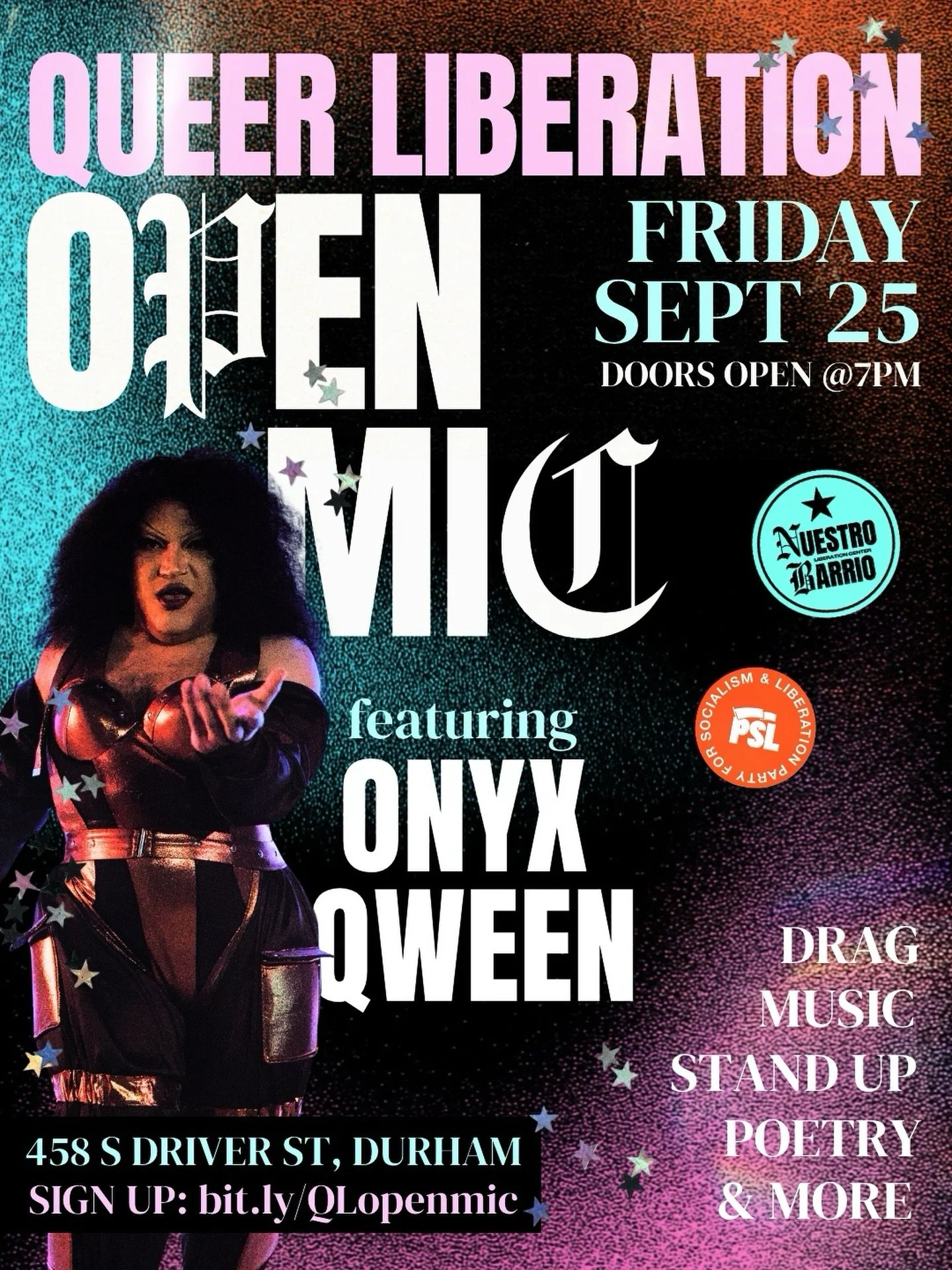 Nuestro Open Mic is back - Pride edition! 🎙️🏳️&zwj;🌈🏳️&zwj;⚧️✨

Every month, Nuestro Barrio hosts an open mic for and by the people of Durham. It&rsquo;s a space where we sustain the fighting spirit of our movement by hosting amazing performances