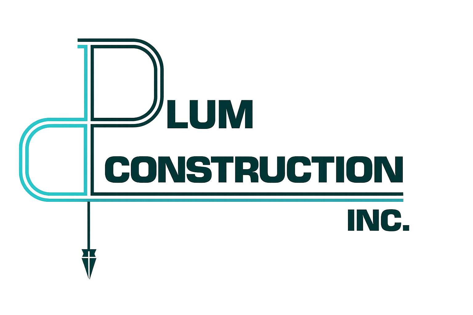 Company logo for D.Lum Construction Inc. featuring a stylized house outline and text.