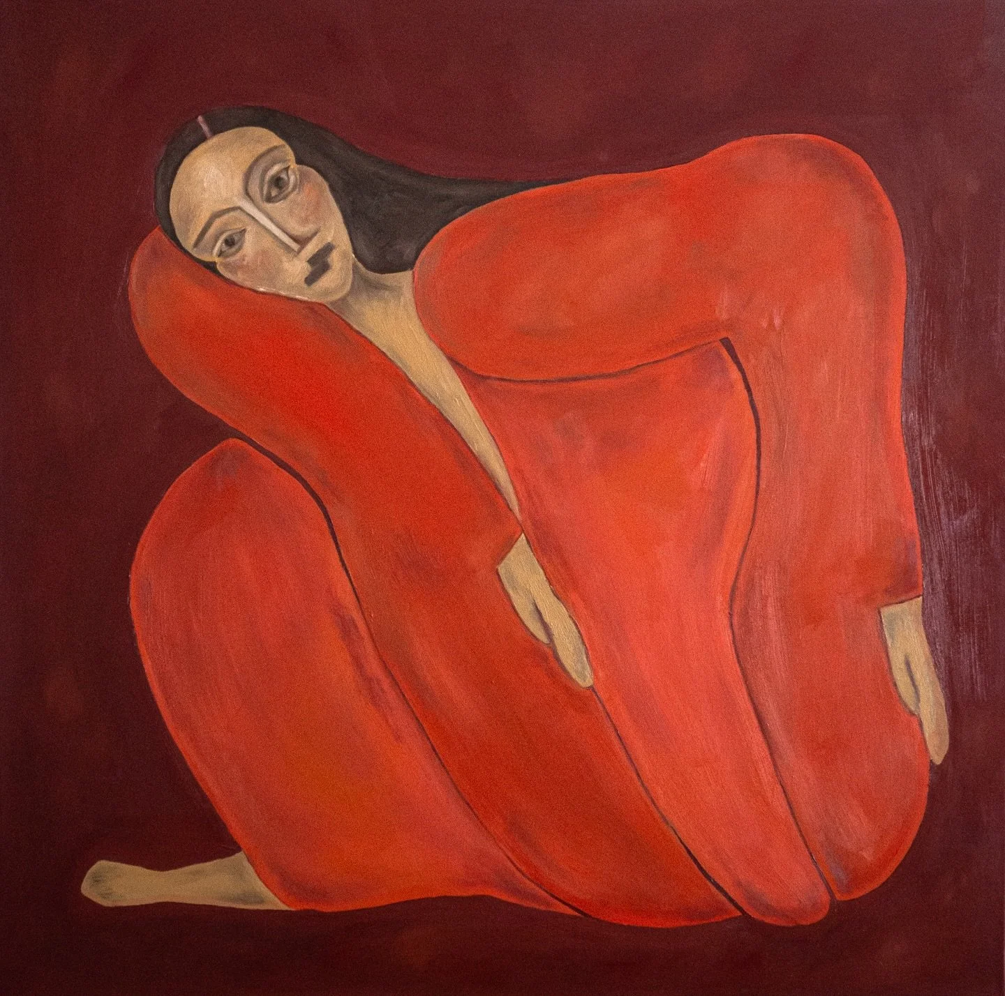 The weight of tenderness 
100 x 100 cm, 2026
Oil on canvas

In a private collection