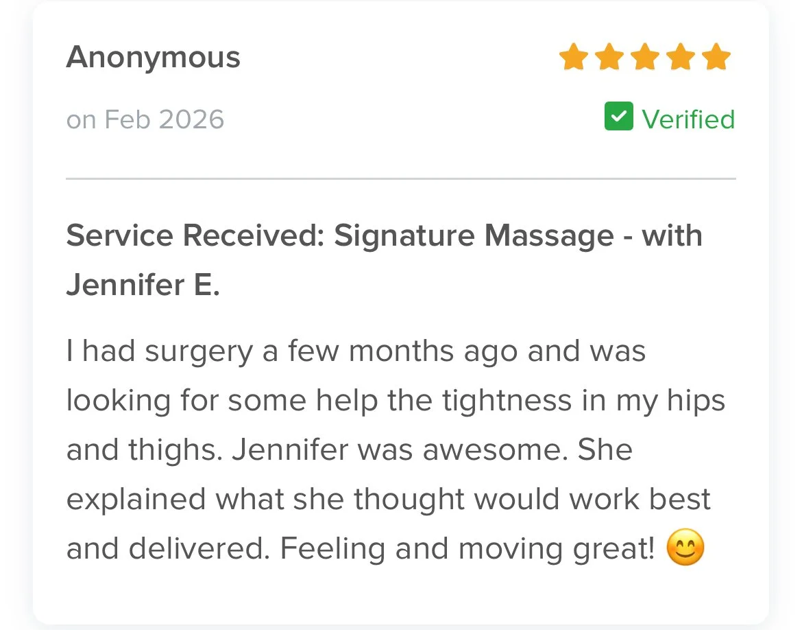 joint replacement massage