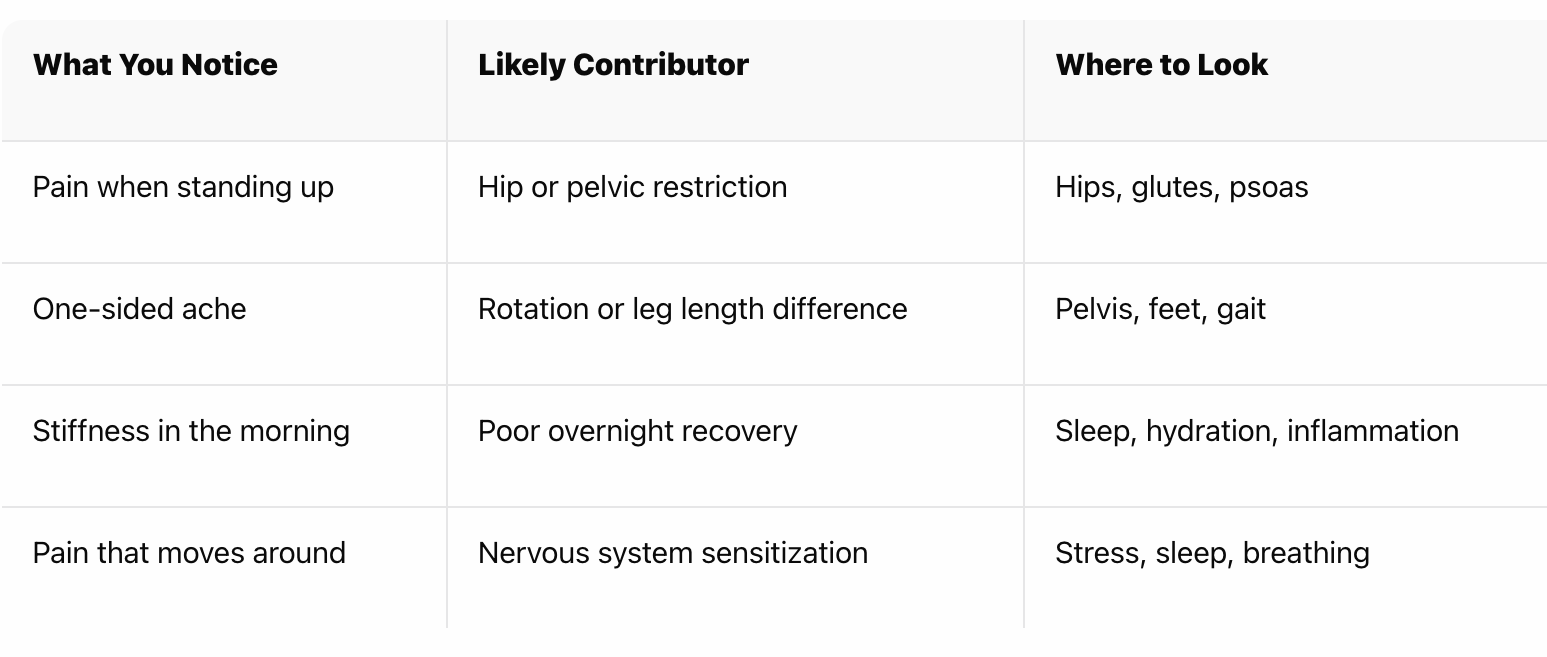 back pain infographic