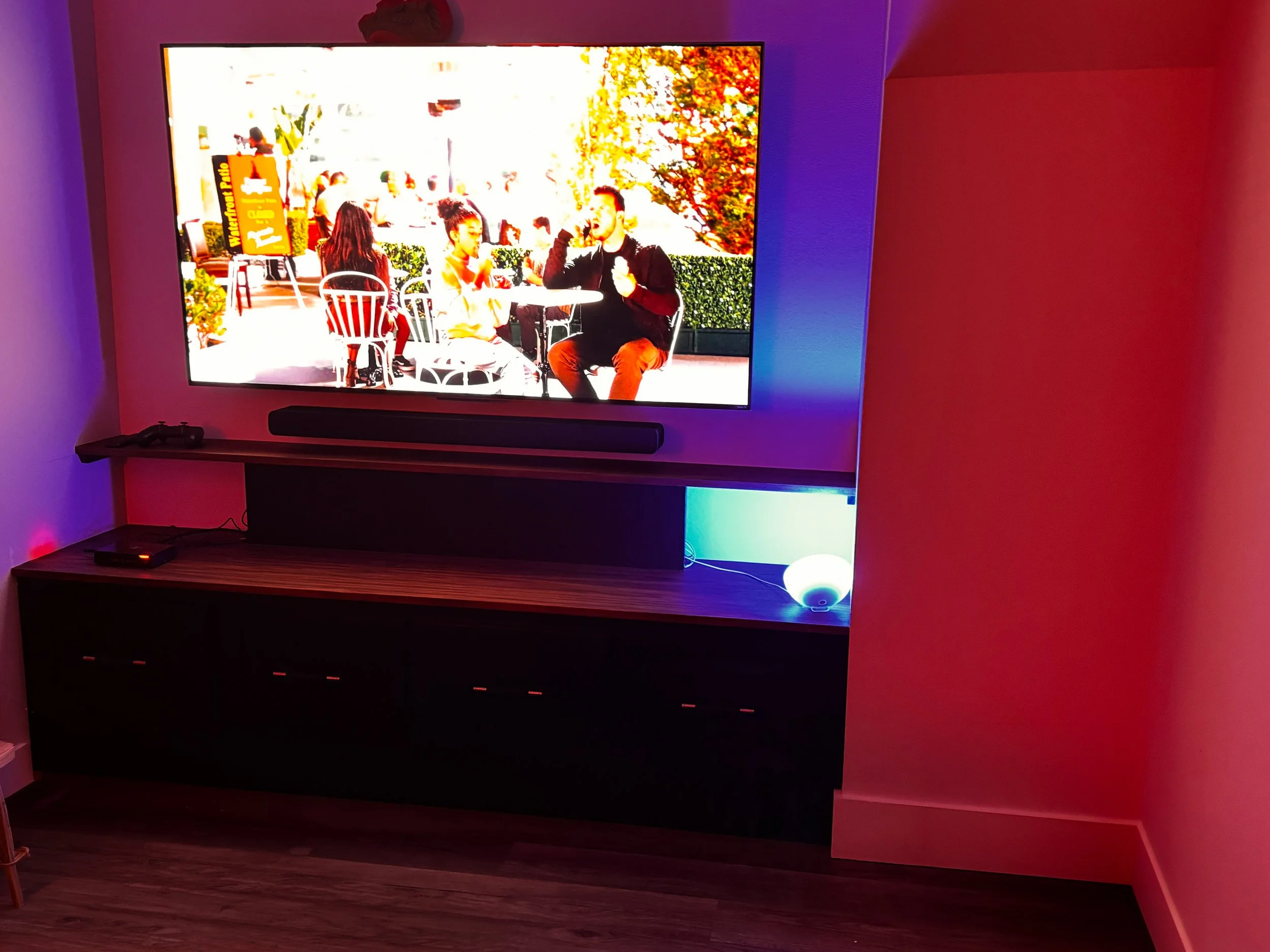 Custom Lighting and RGB, Television and behind-wall wiring included.