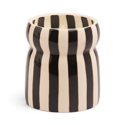 Cabana 6.5 oz Black Candle   Lava Stone