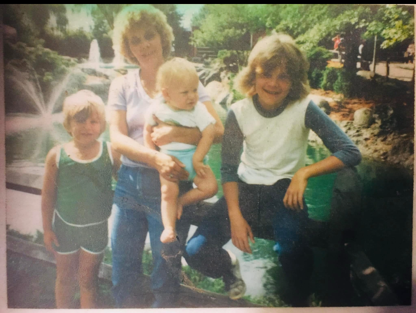 Nancy Vance with her three sons; Douglas is on the right