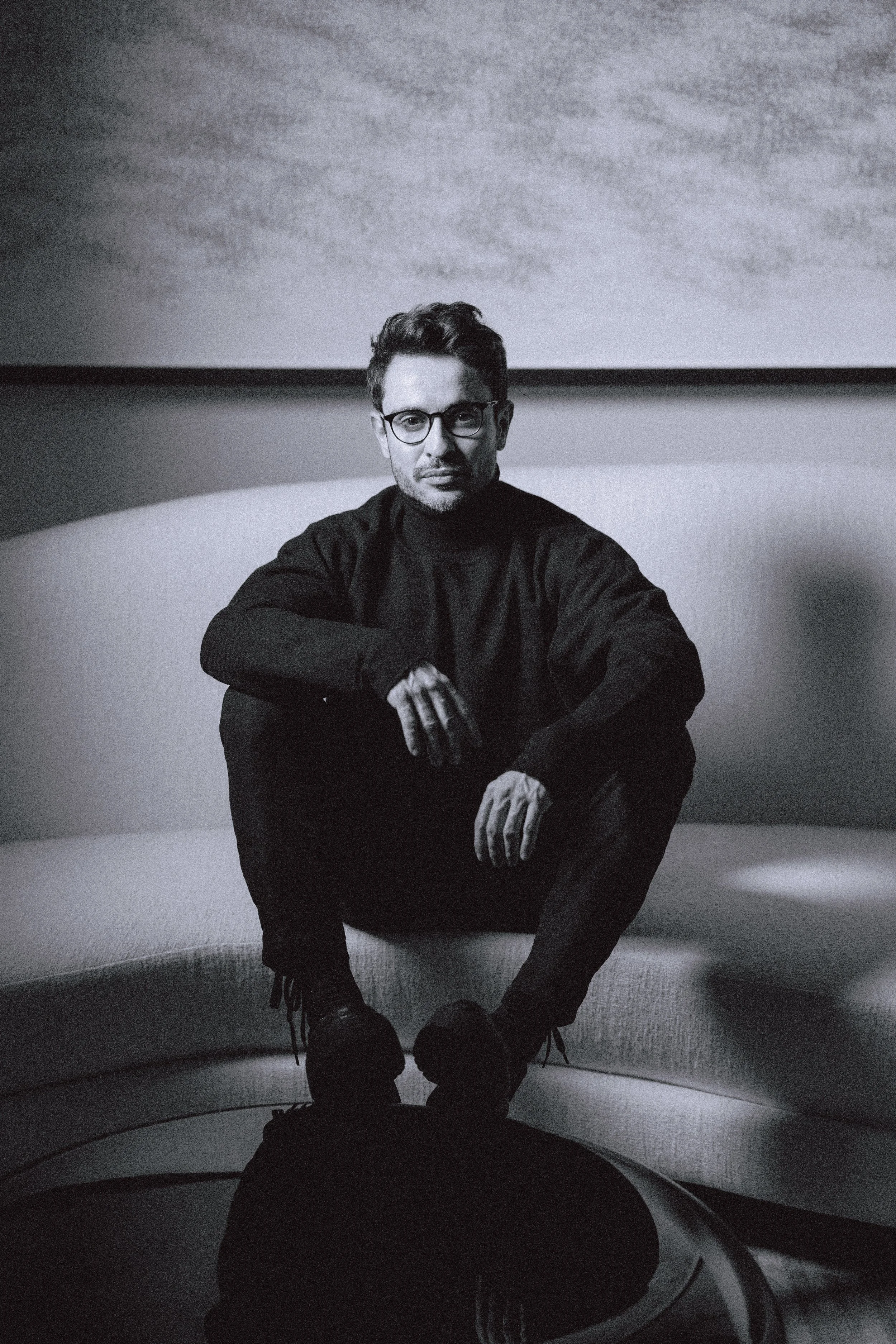Black-and-white photo of Marcos Verissimo, founder of The Six, Mayfair.