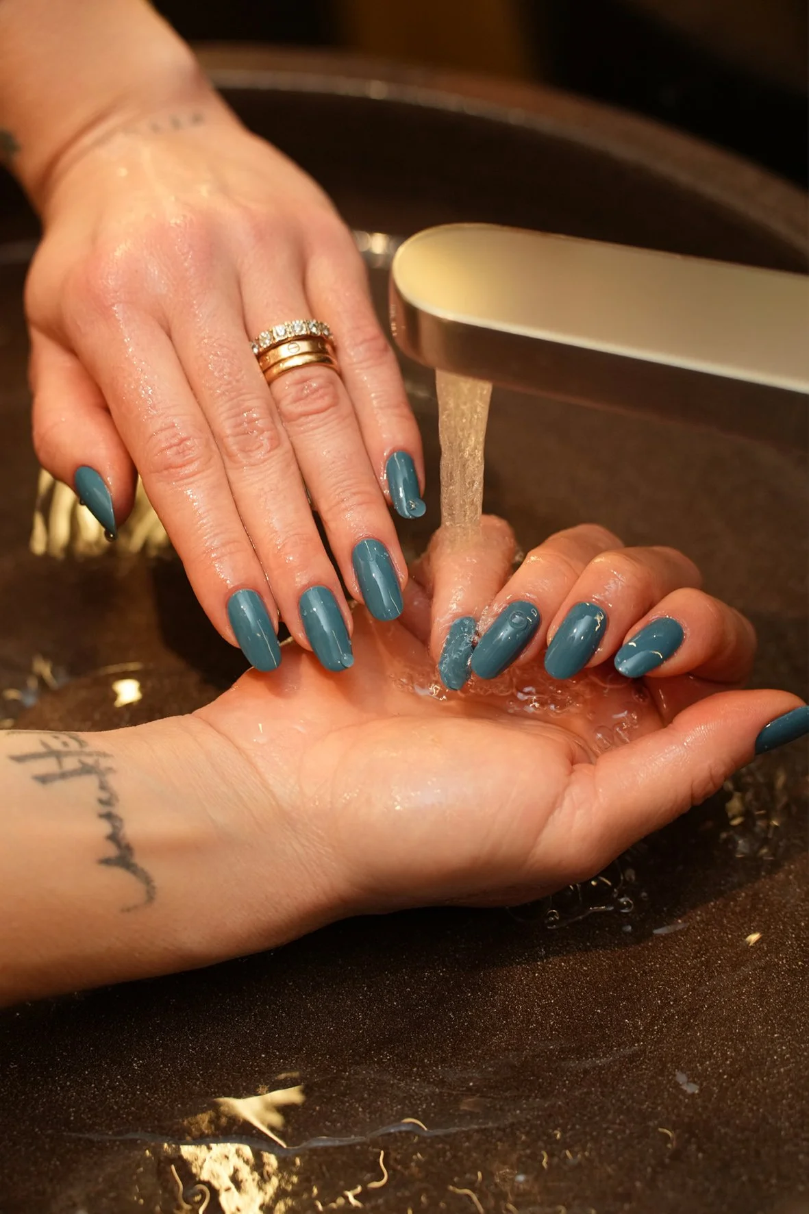 Russian manicure with polish by Iulia Salinschi. 