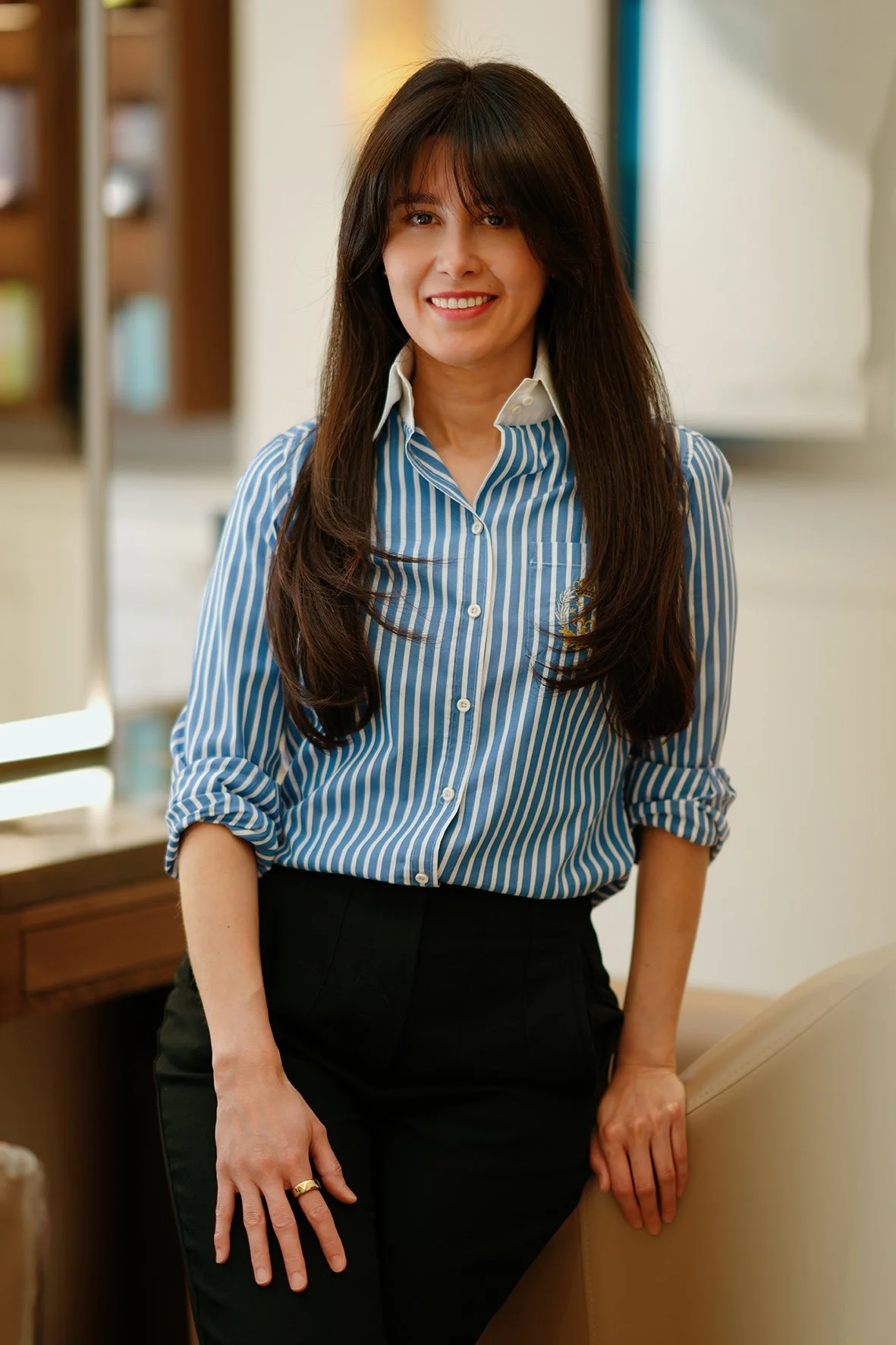 Portrait of Milena, hair colourist and stylist at The Six, Mayfair.