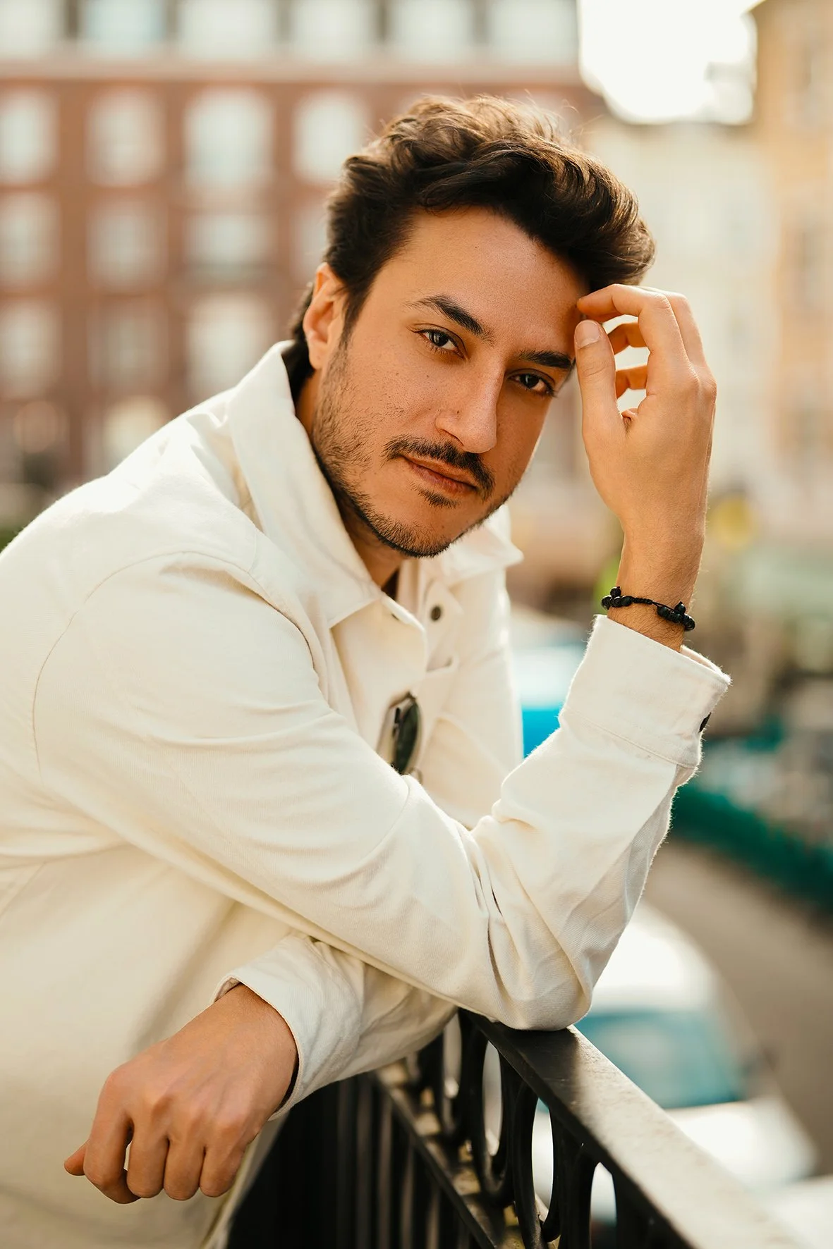 Portrait of Aytac, hair colourist and stylist at The Six, Mayfair.