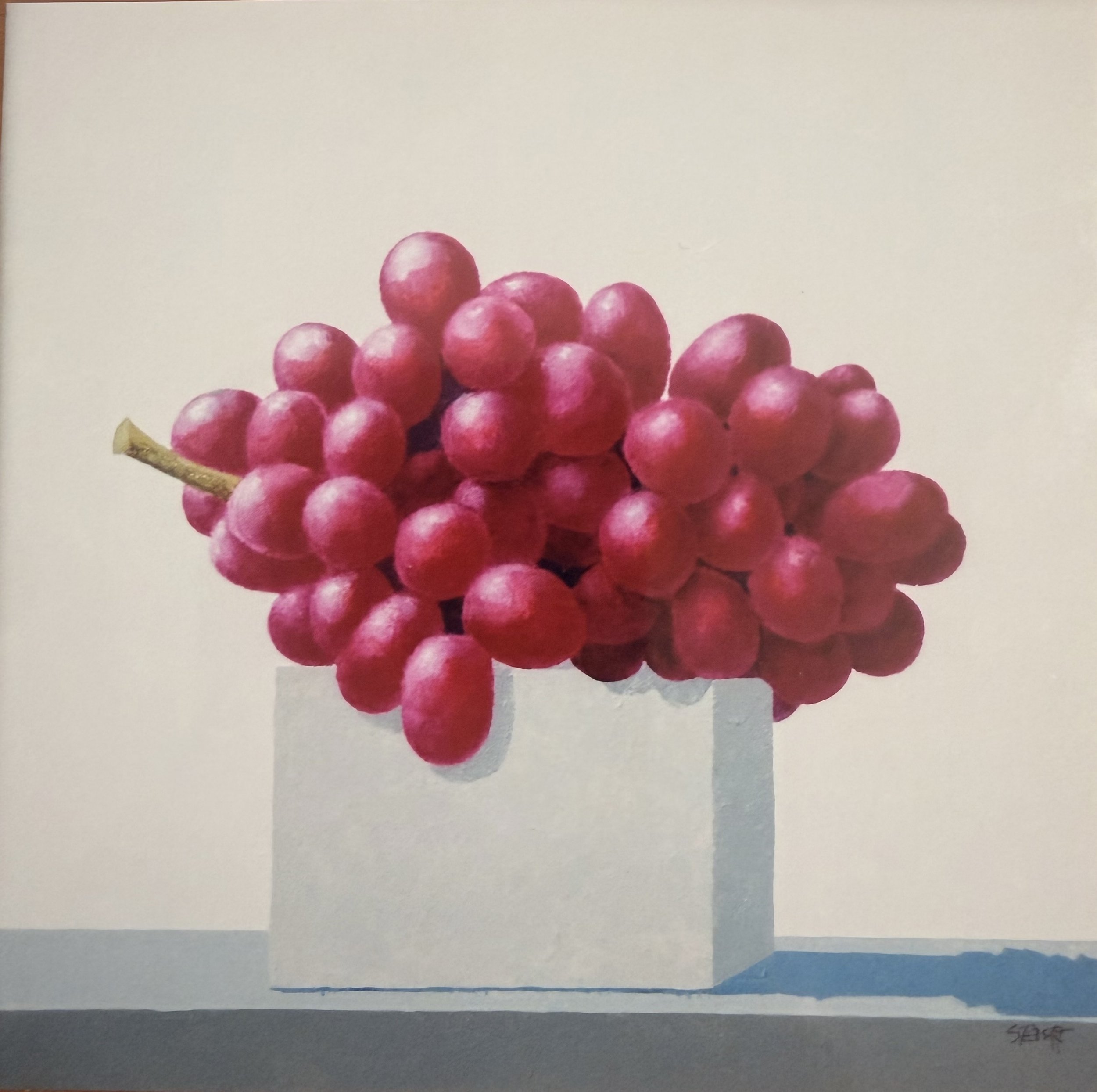 Grapes and Stripes, c.1985 ||  Acrylic on Canvas  ||  18" x 18"