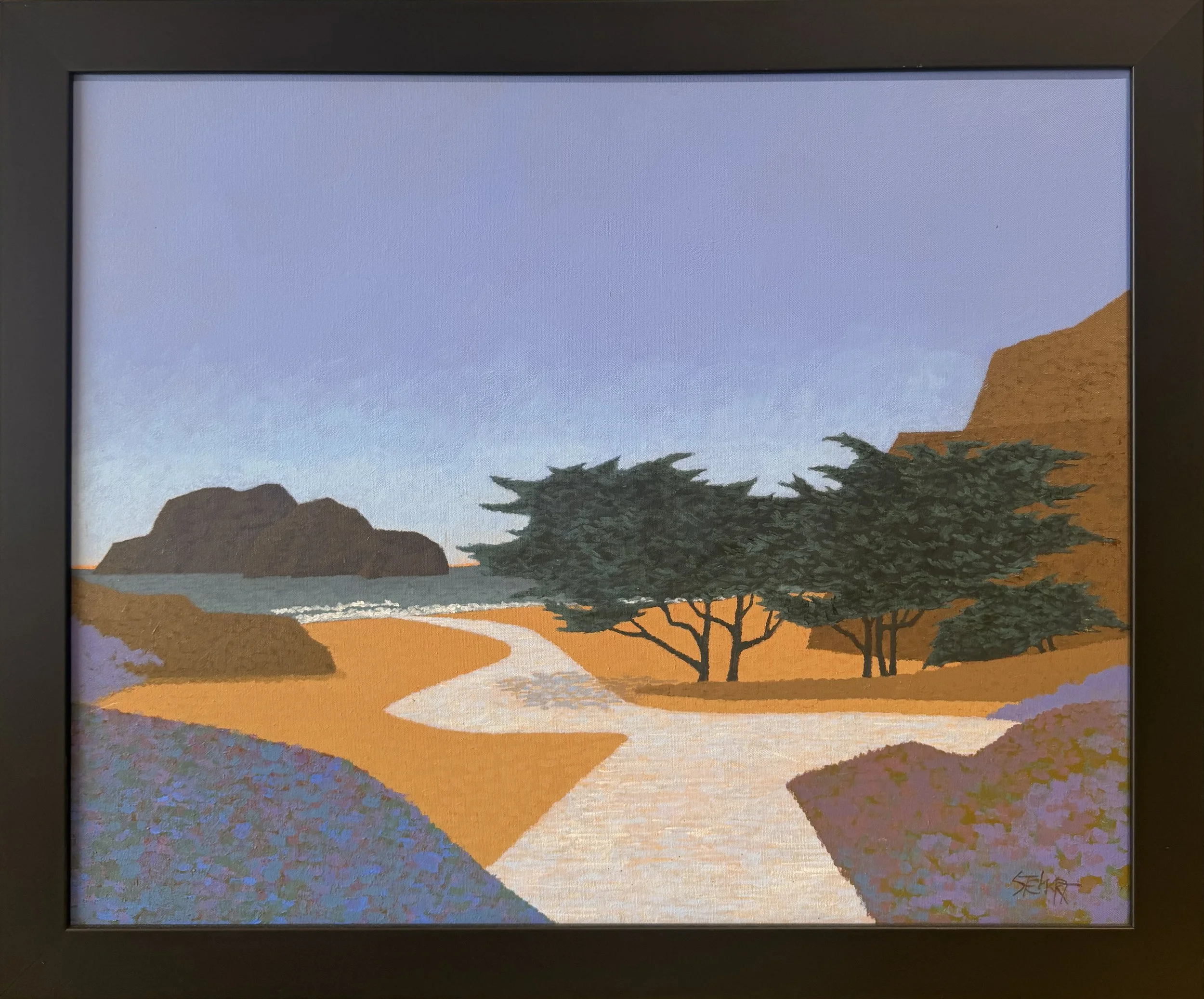 Little Sea River, c.1985 || Acrylic on Canvas || 24" x 30"