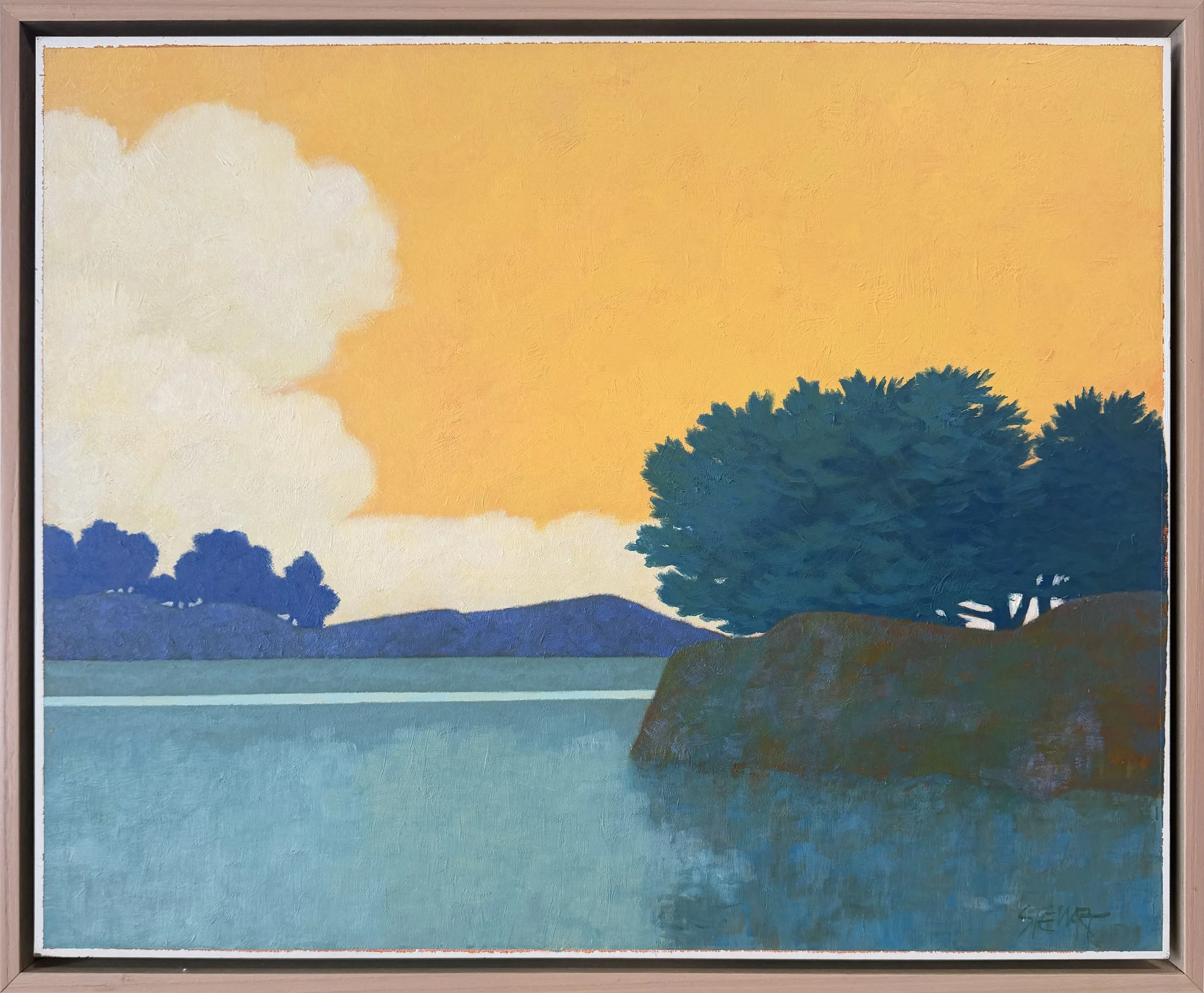 Big Sur (Yellow), c.1985 || Acrylic on Board || 16" x 20"