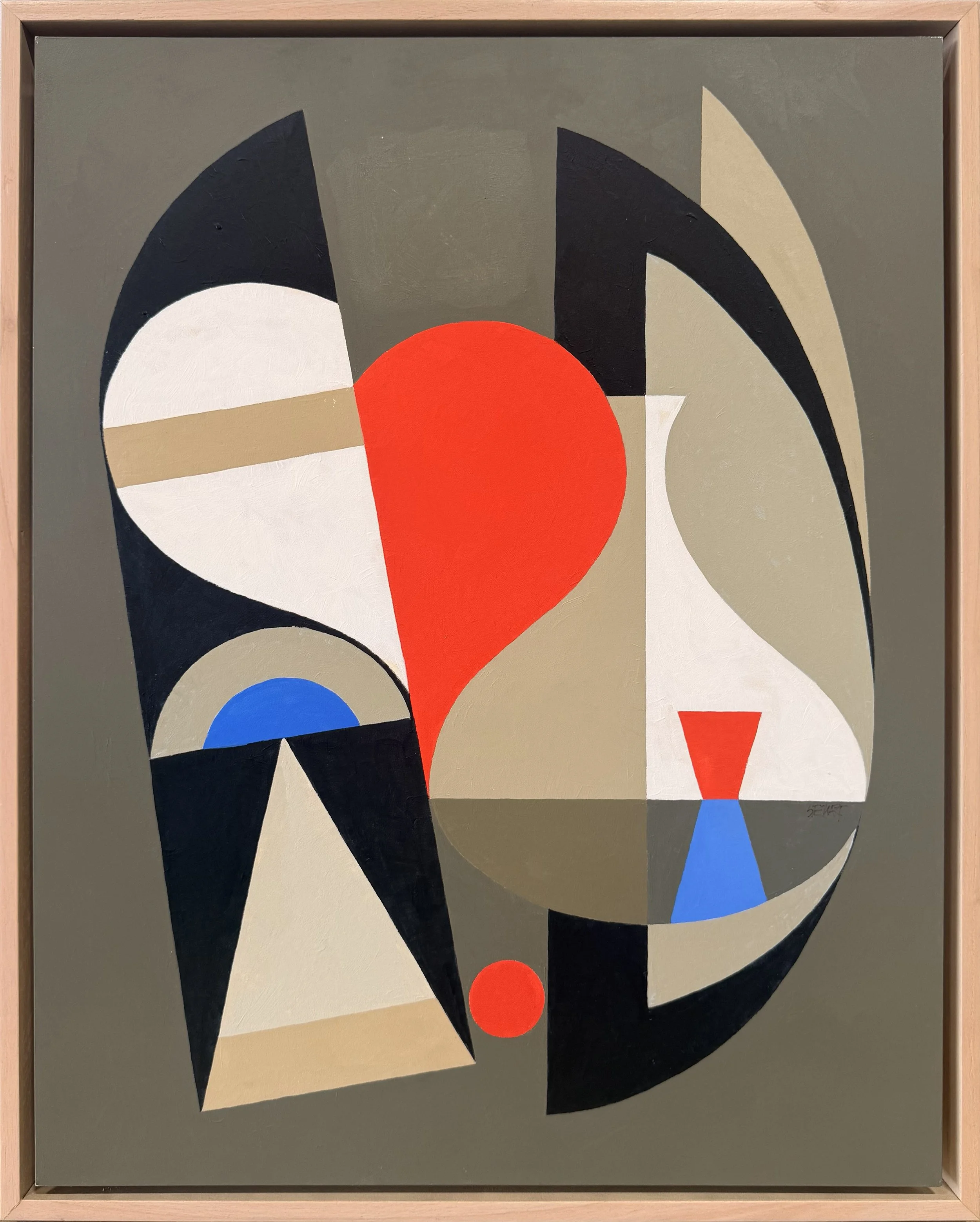 Abstract 3 (Heart), c.2005 || Acrylic on Canvas || 20 1/4" x 16"