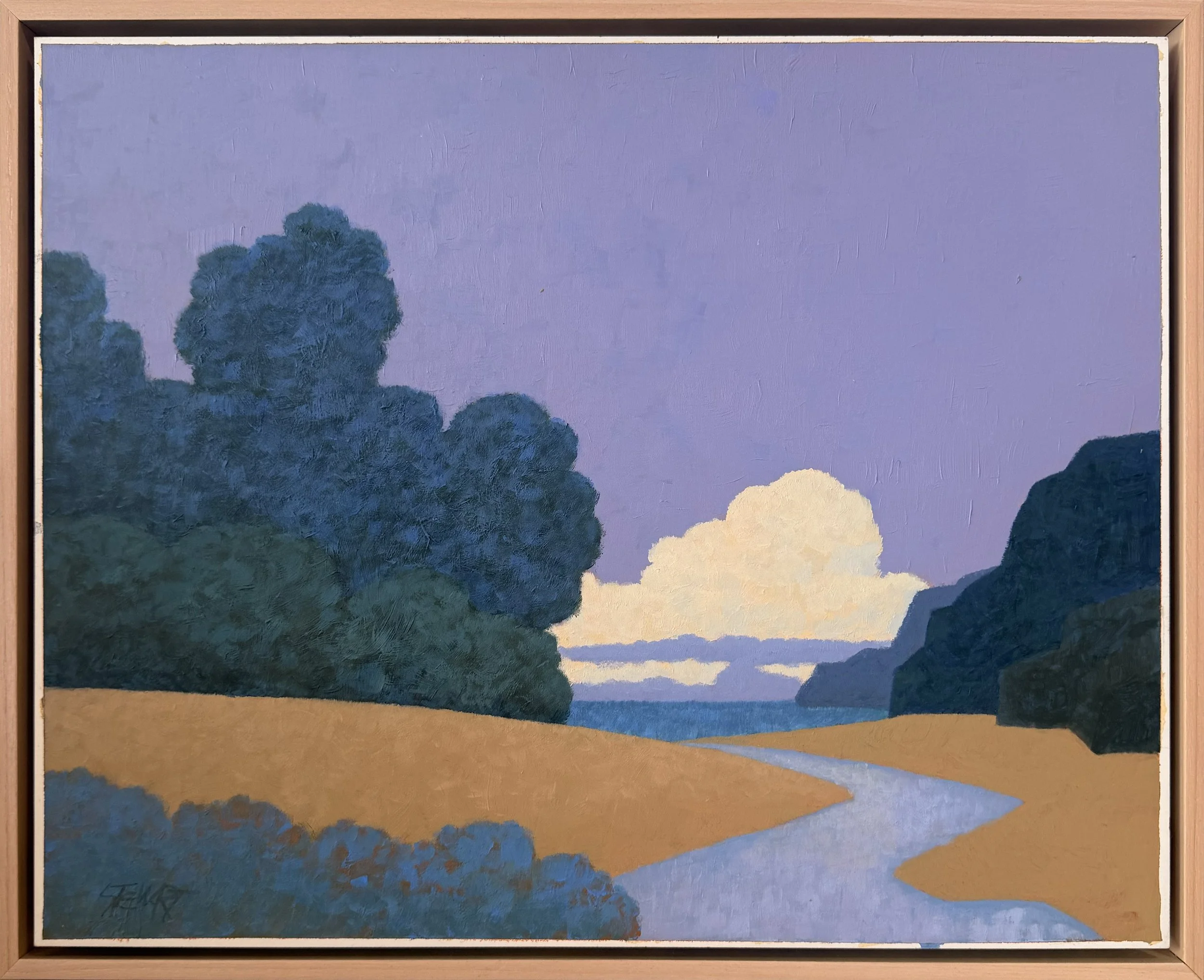 Big Sur (Purple), c.1985 || Acrylic on Board || 16" x 20"