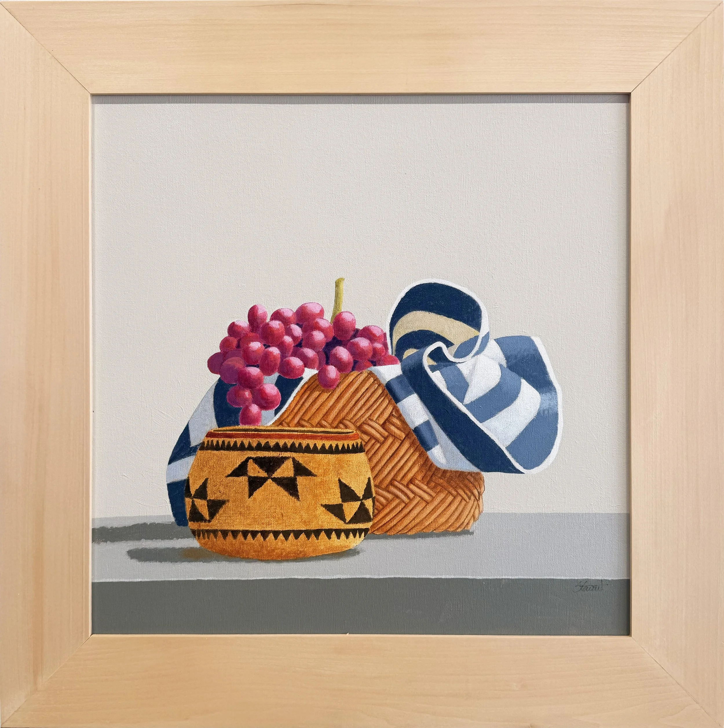 Untitled (Indian Baskets), c.1985  ||  Acrylic on Canvas  ||  18" x 18"