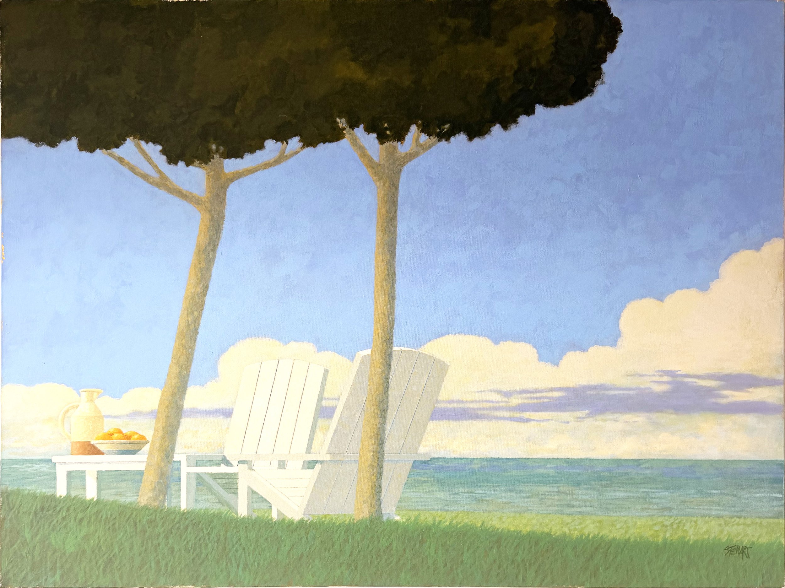 One Fine Day, c.1985 || Acrylic on Canvas || 30" x 40"