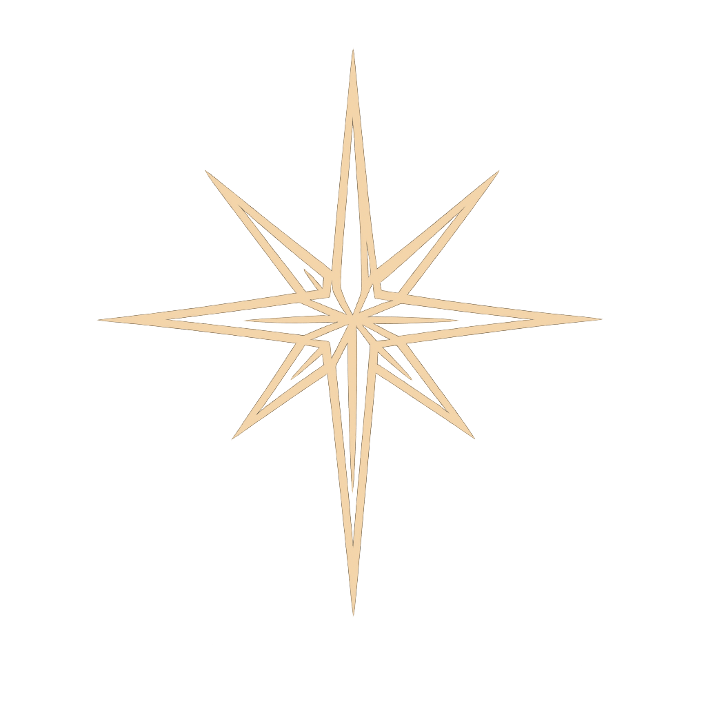 A beige Moravian star design.
