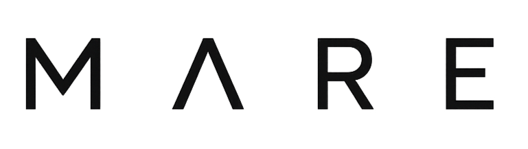 The text 'MARE' spelled with stylized black letters.