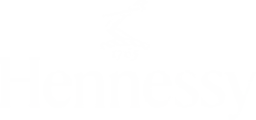 The Hennessy logo in white text on a black background.