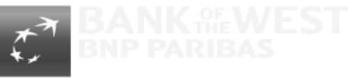 Bank of the West logo with black and white stars and the text "Bank of the West"