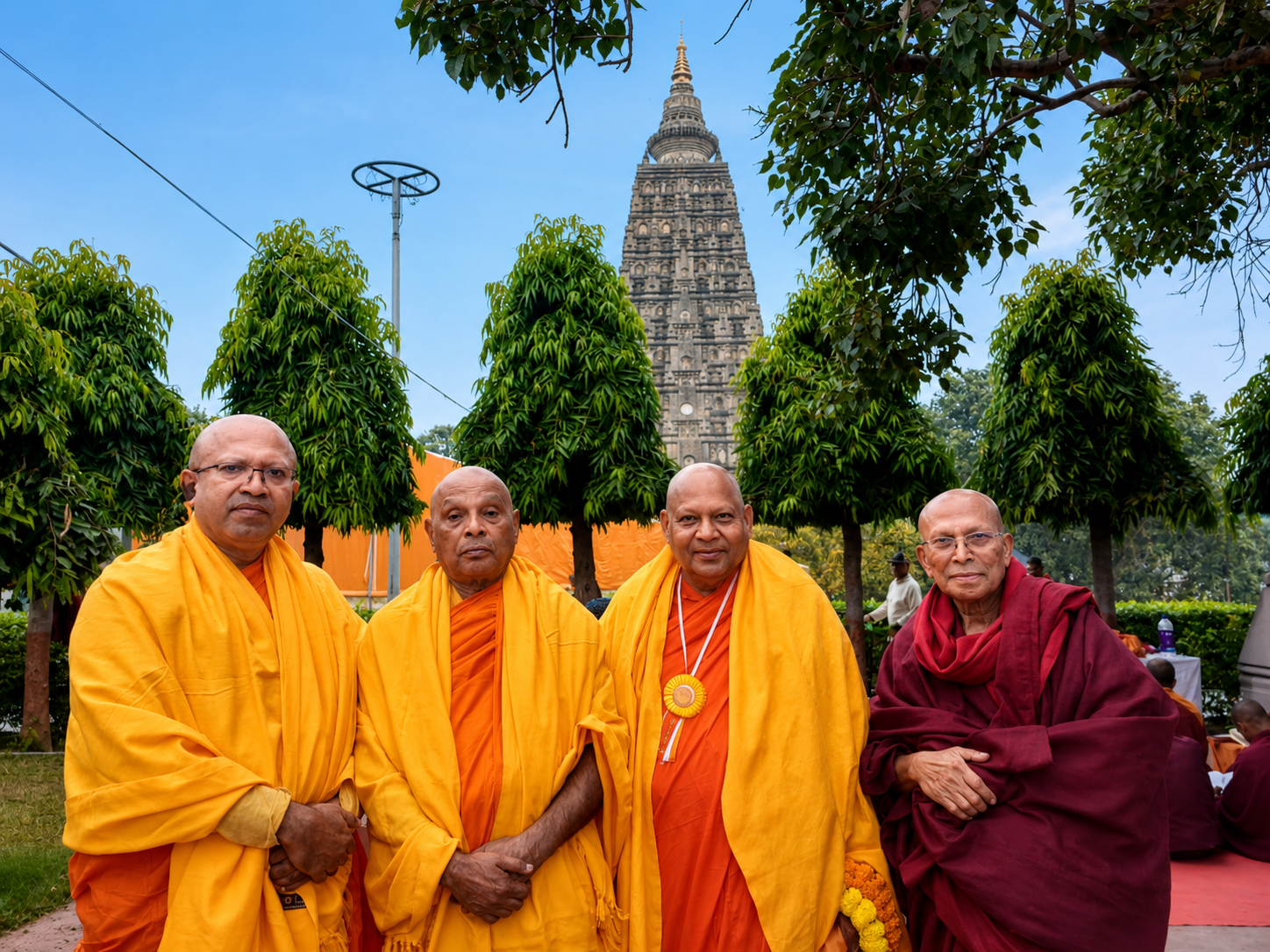 Bhante Joins the International Tipitaka Chanting at Bodh Gaya