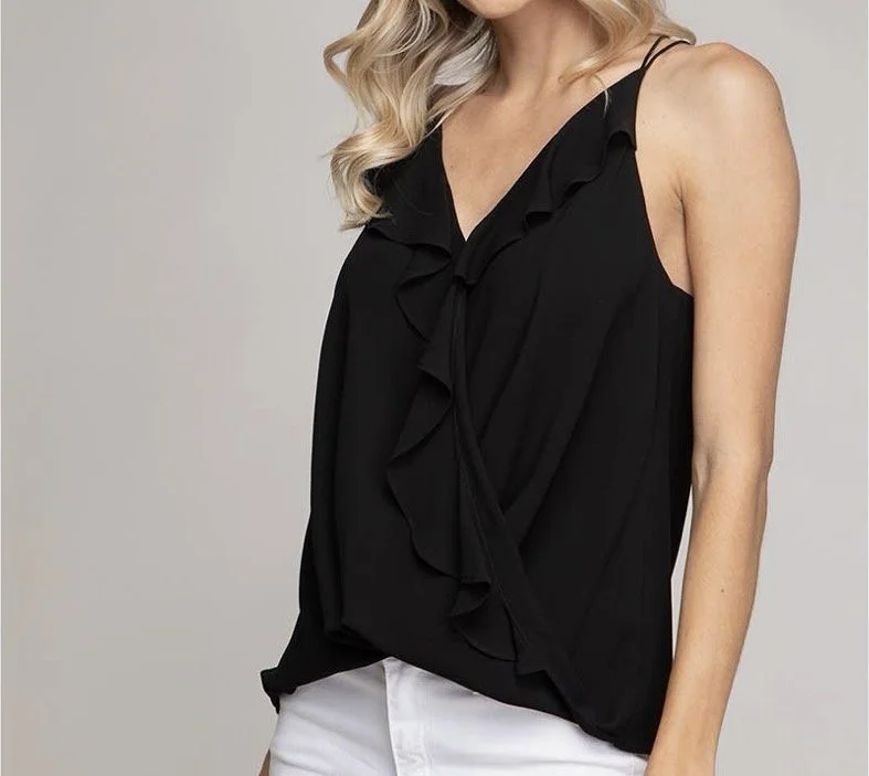 Ruffle Accent Top