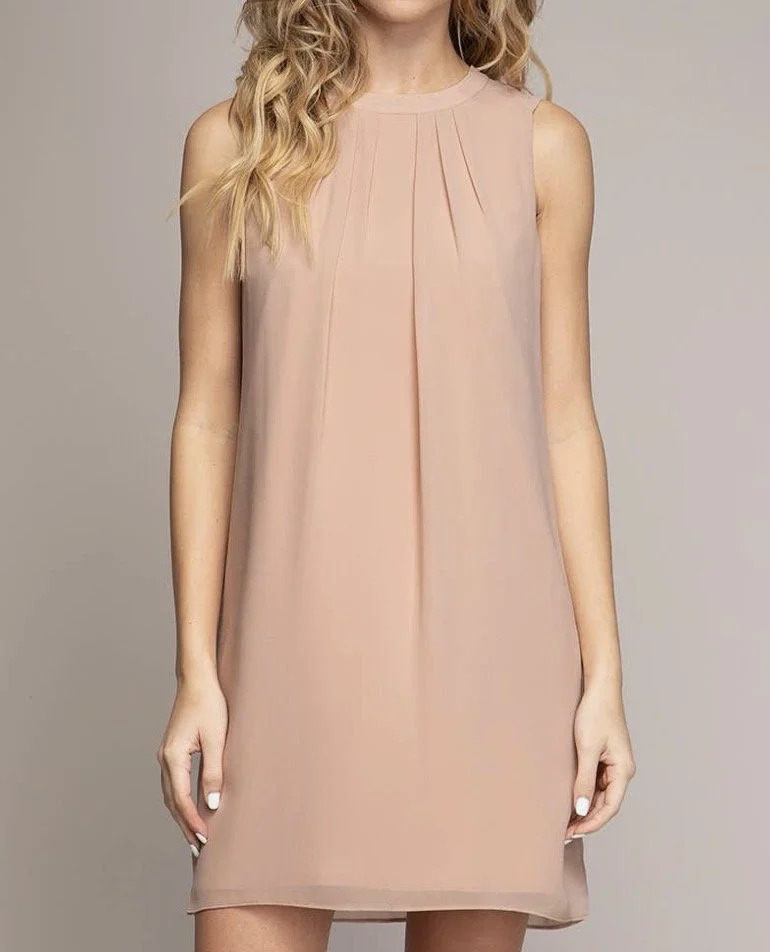 Shift Dress with Tied Back