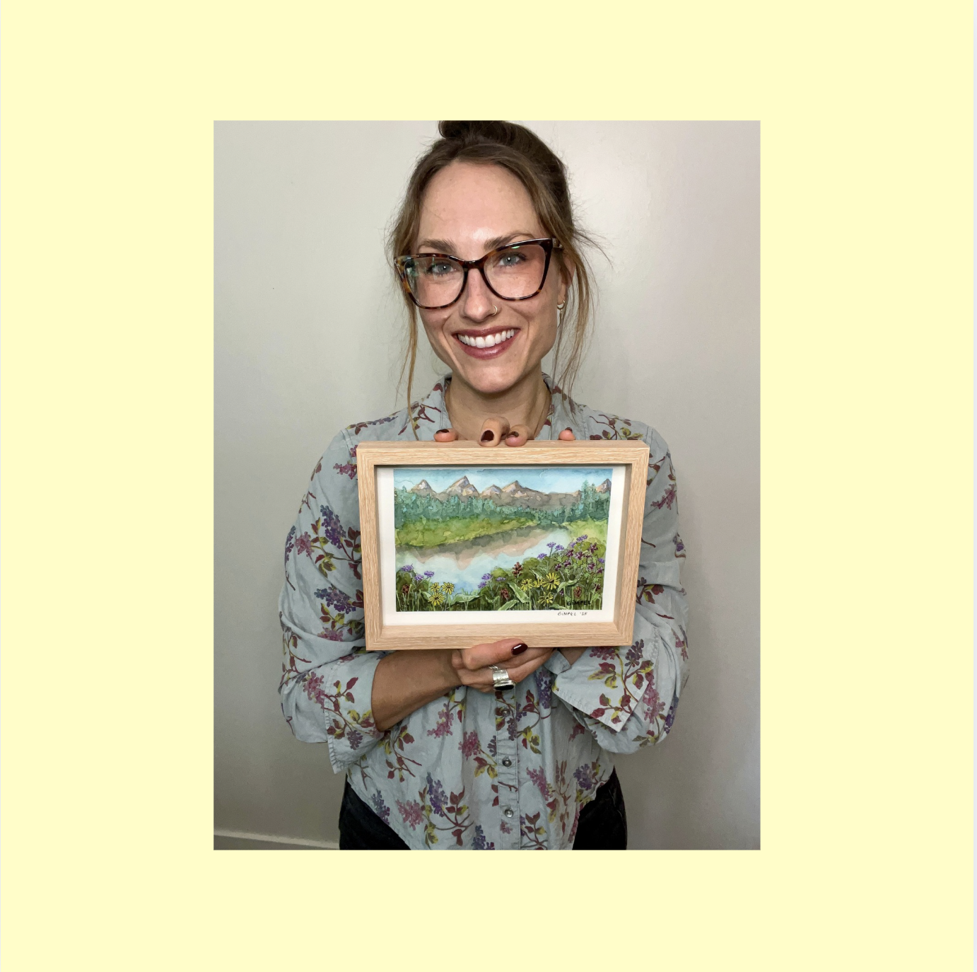 6x8" ORIGINAL Teton Wildflowers