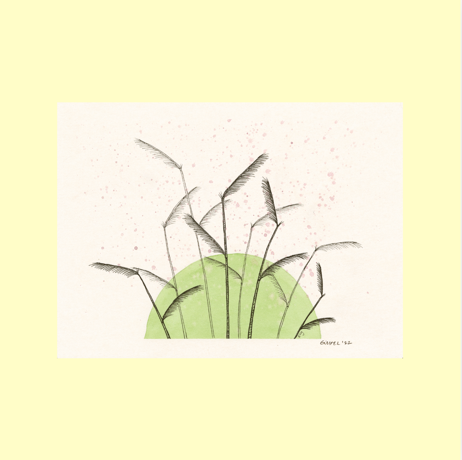 7x9" Archival Matte Blue Grama Grass Print