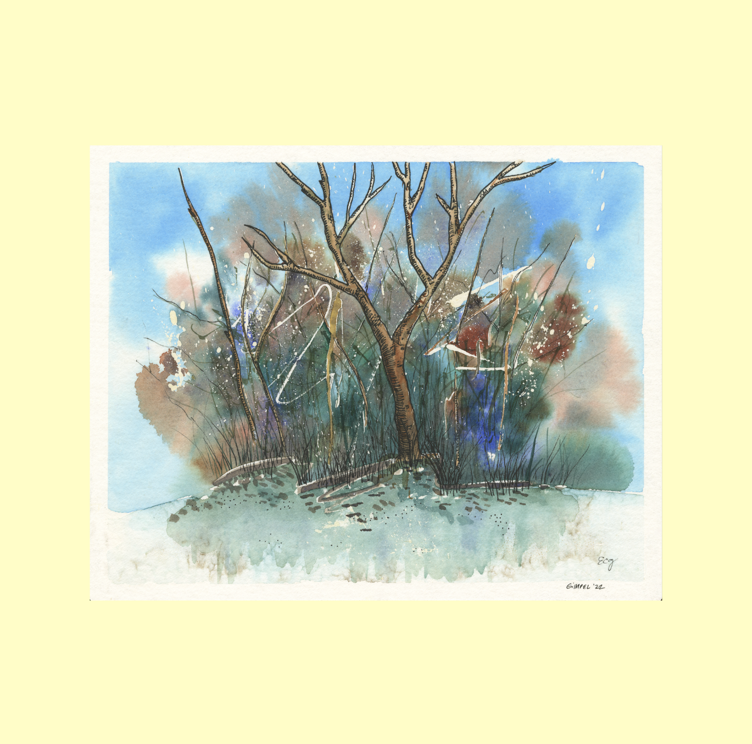 7x9" Archival Matte Spontaneous Landscape Print