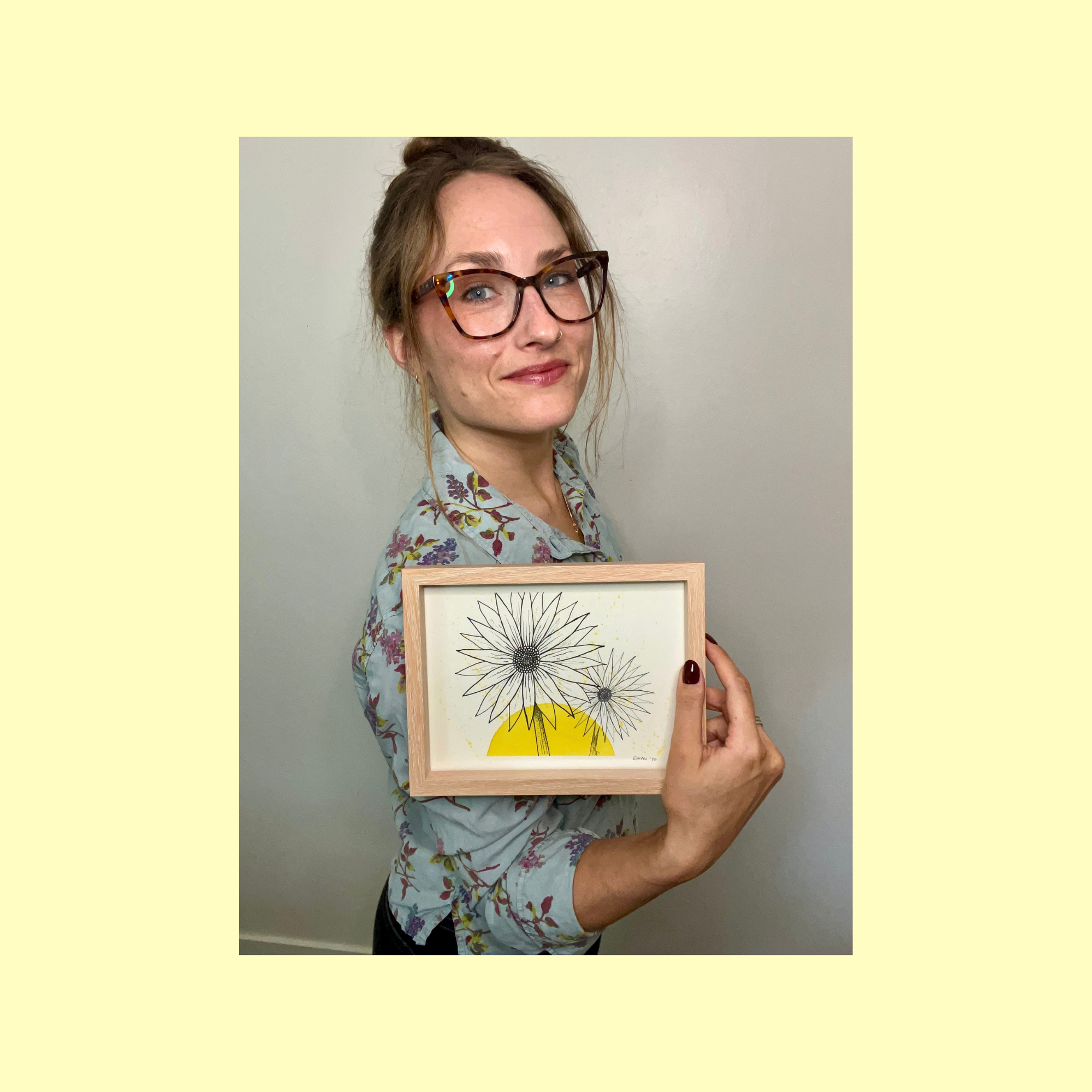6x8" ORIGINAL Sunflowers
