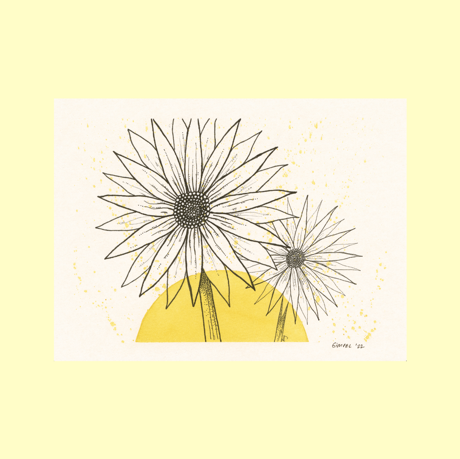 7x9" Archival Matte Sunflower Print