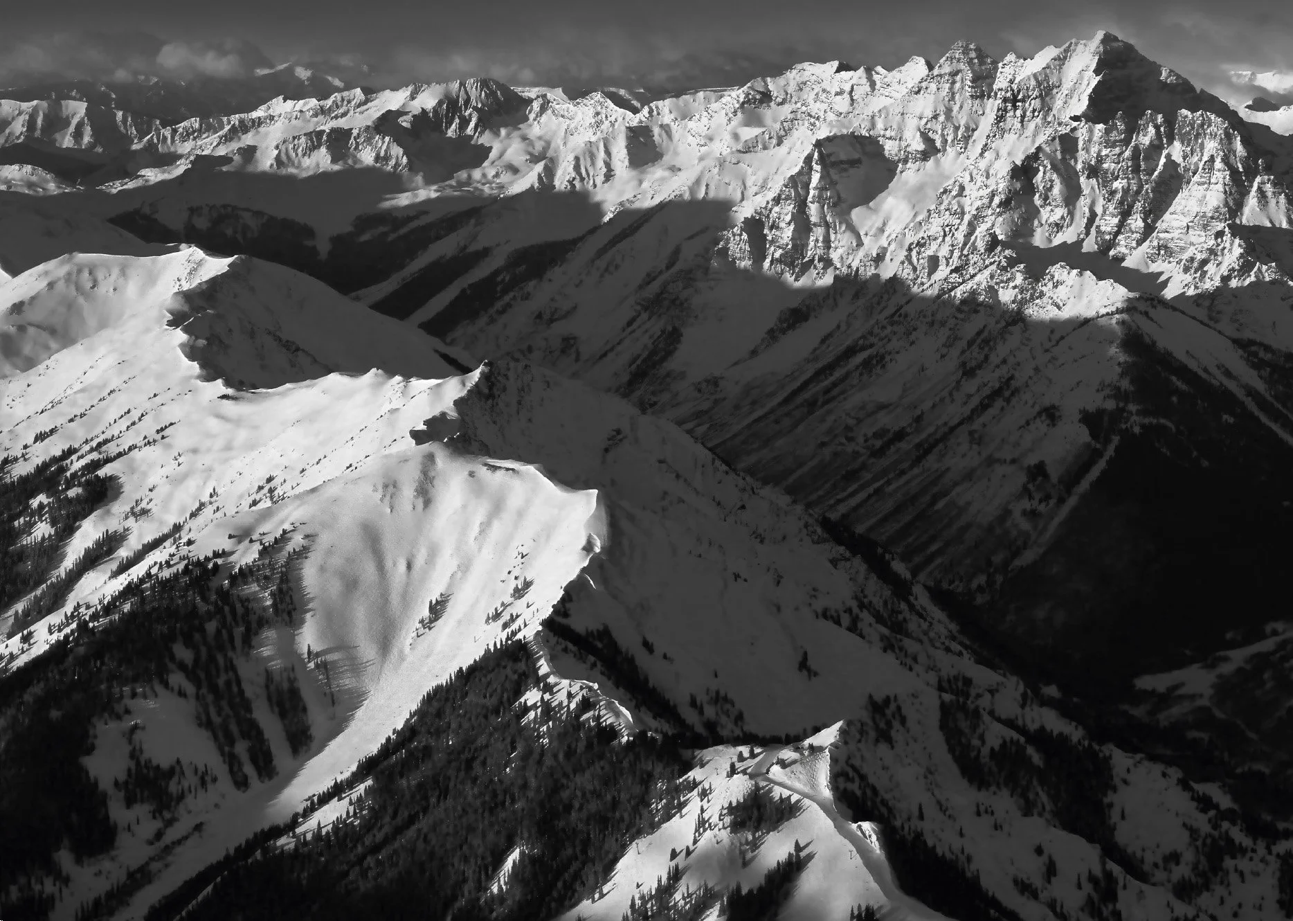 Aspen Highlands Ridge, Pyramid Peak in the background