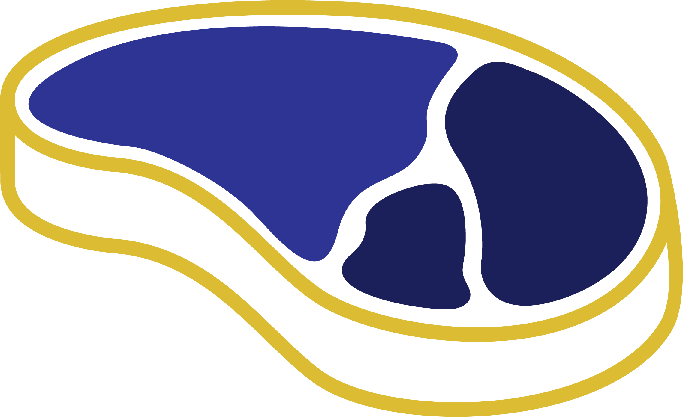 An illustration of a steak, like a ribeye.