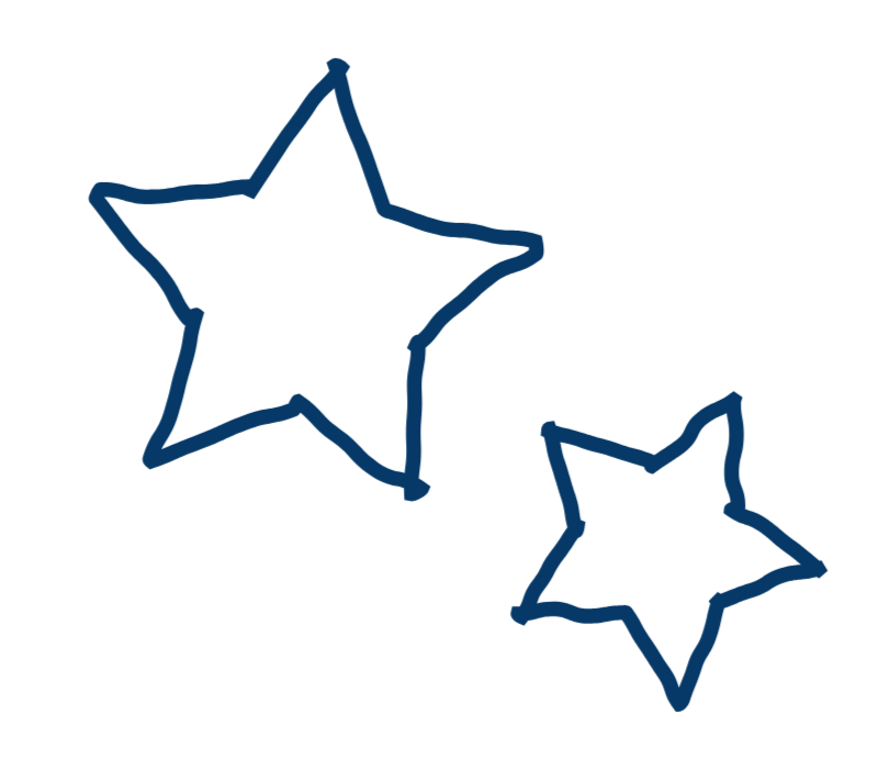 Zwei blaue, leuchtende Sternschnuppen auf schwarzem Hintergrund.