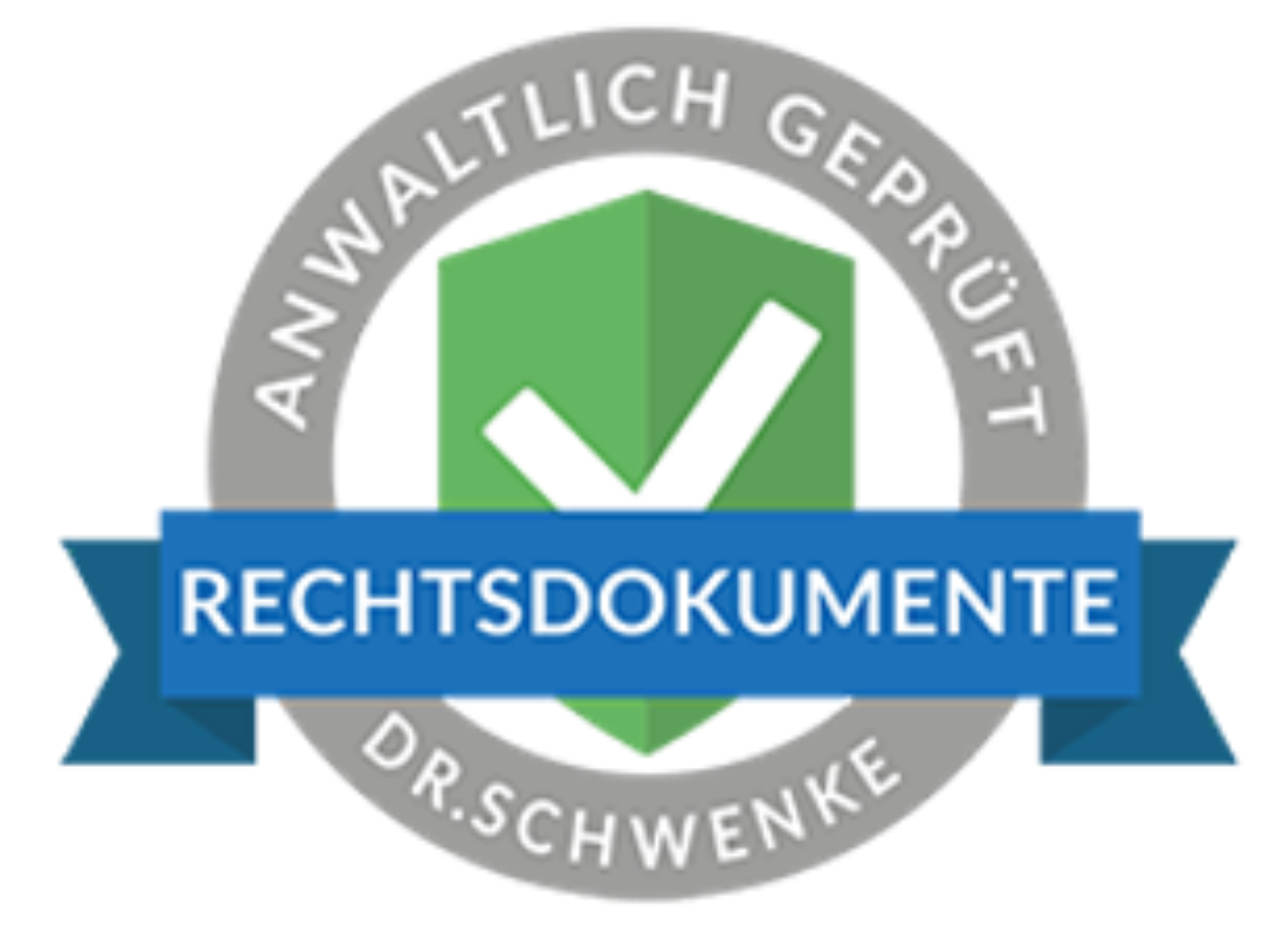 Siegel mit der Aufschrift "Rechtsdokumente" und einem grünen Häkchen, um die Echtheit von Rechtsdokumenten zu bestätigen.