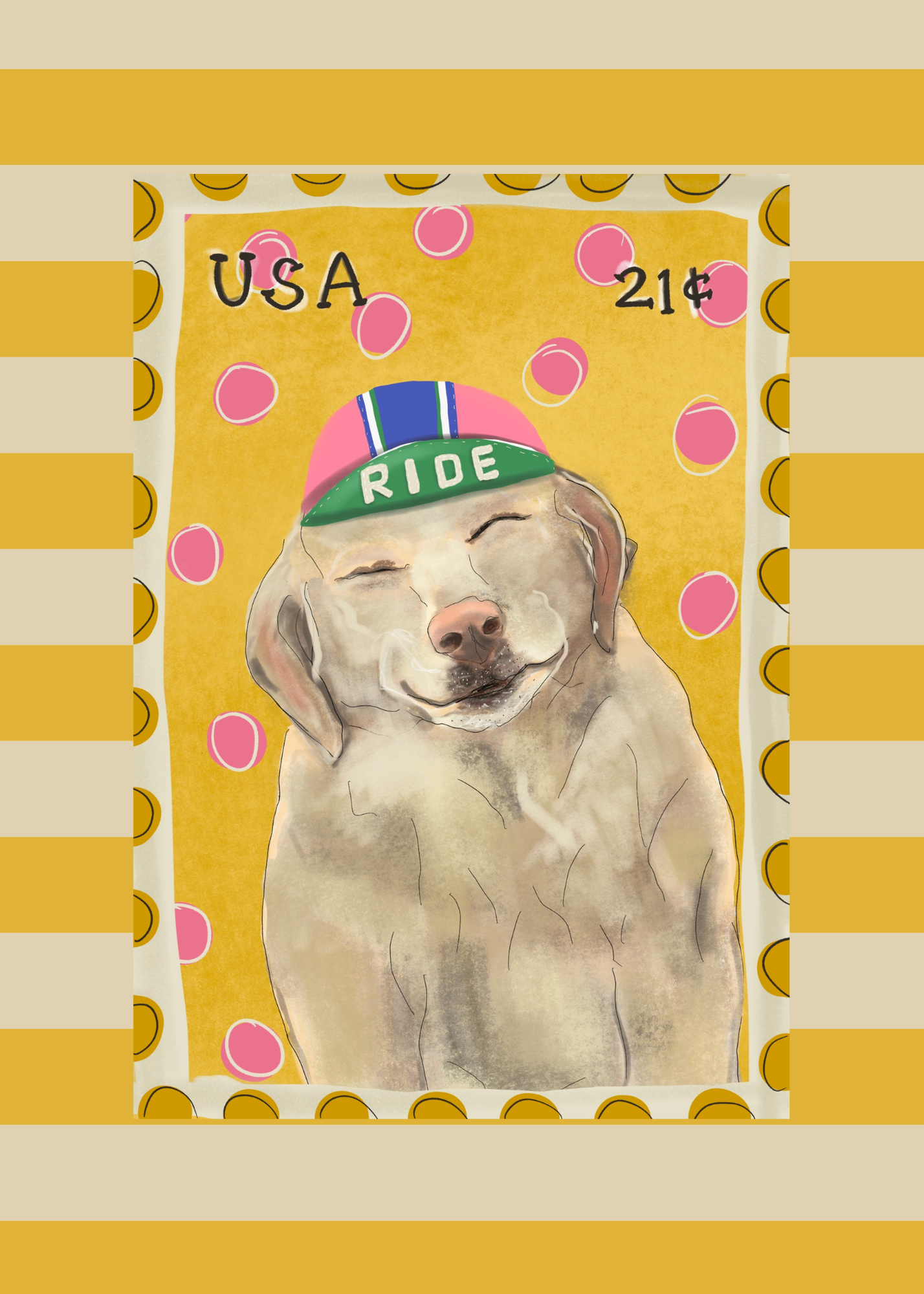 The Maillot Jaune Animal Stamp Card