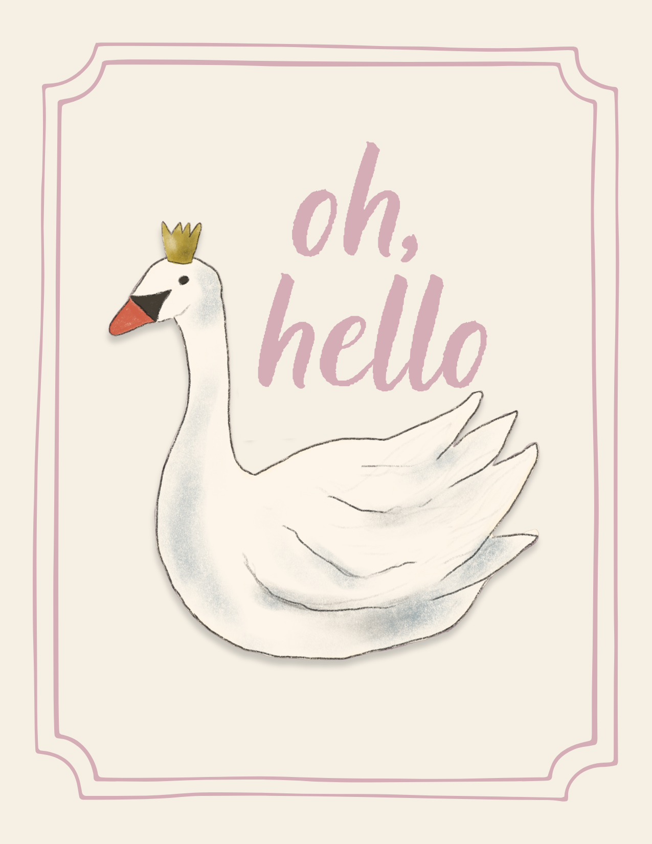 Teal pink swan 4x6 card front.png