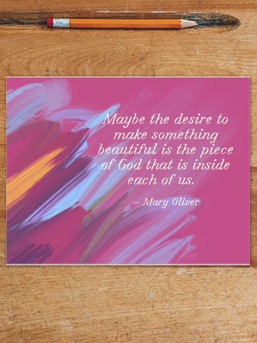 Mary Oliver - Something Beautiful Card