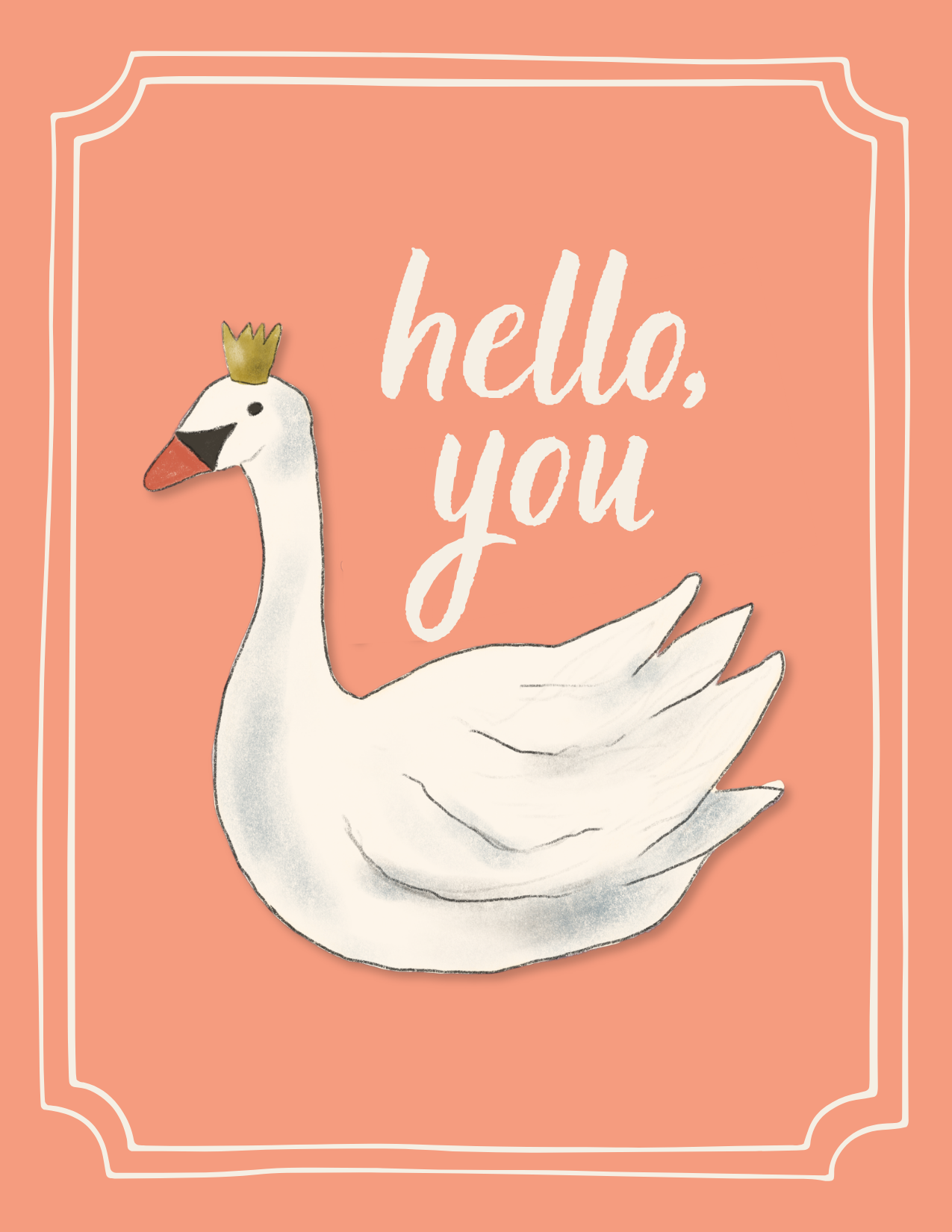 Oh, Hello! Swan Card
