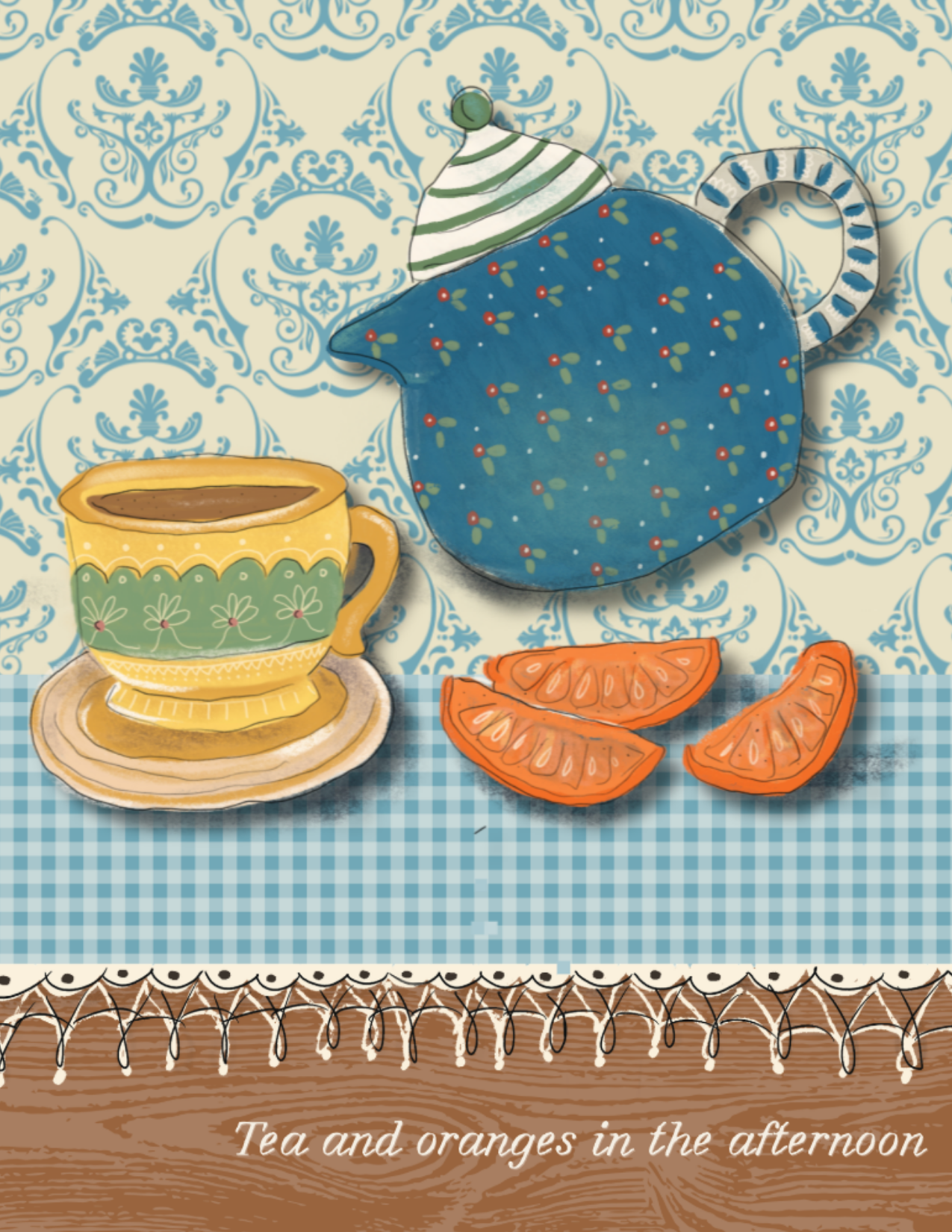 Tea and Oranges Card
