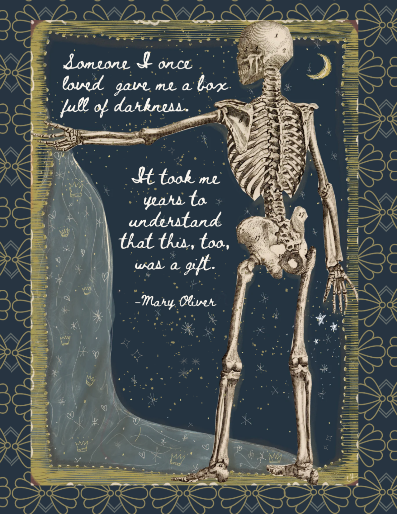 Mary Oliver - The Gift of Darkness Card